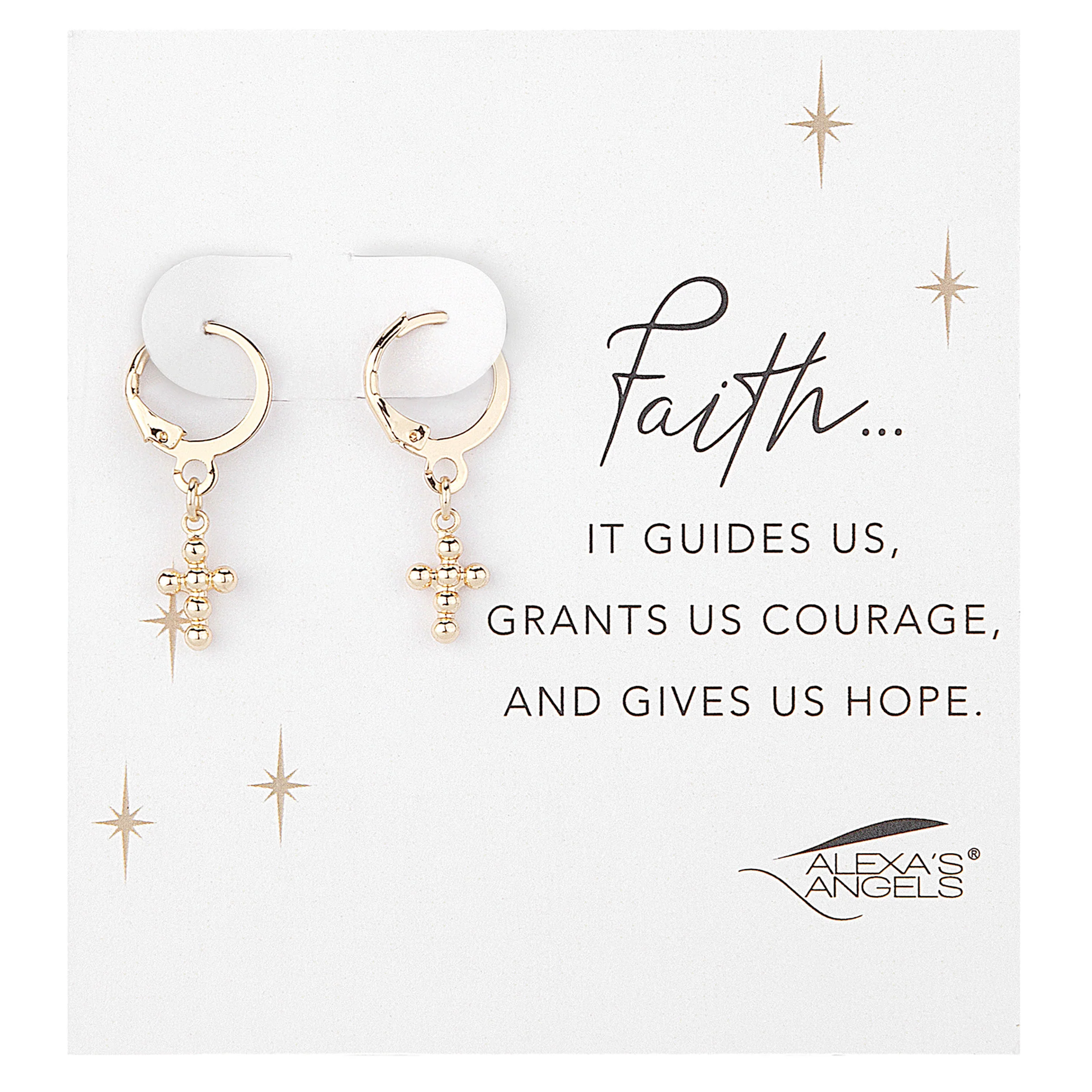 Alexa's Angels Bubble Cross Earrings - Image 3