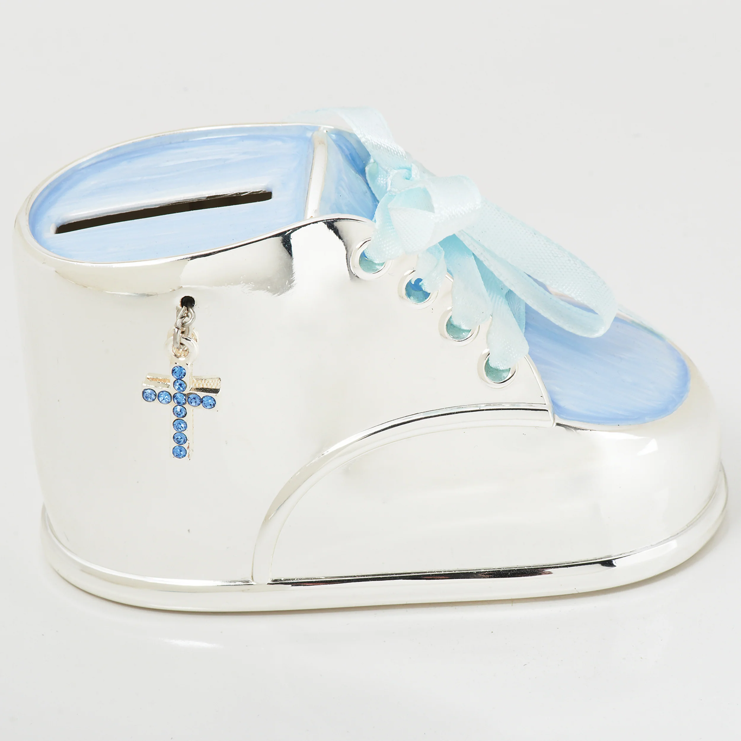 Caroline Collection Baby Shoe Bank with Ribbon Laces - Image 2