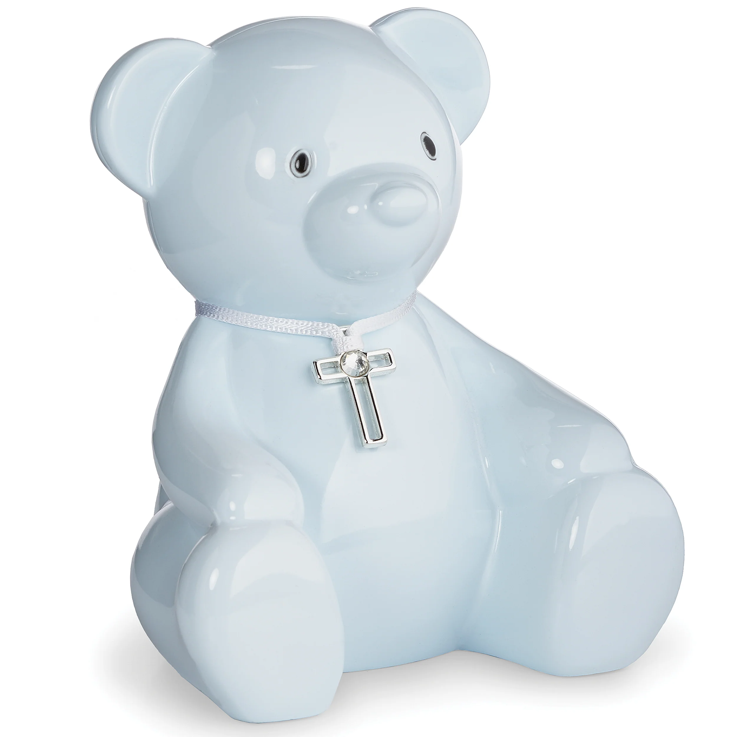 Caroline Collection Teddy Bear Bank with Cross Necklace - Image 4