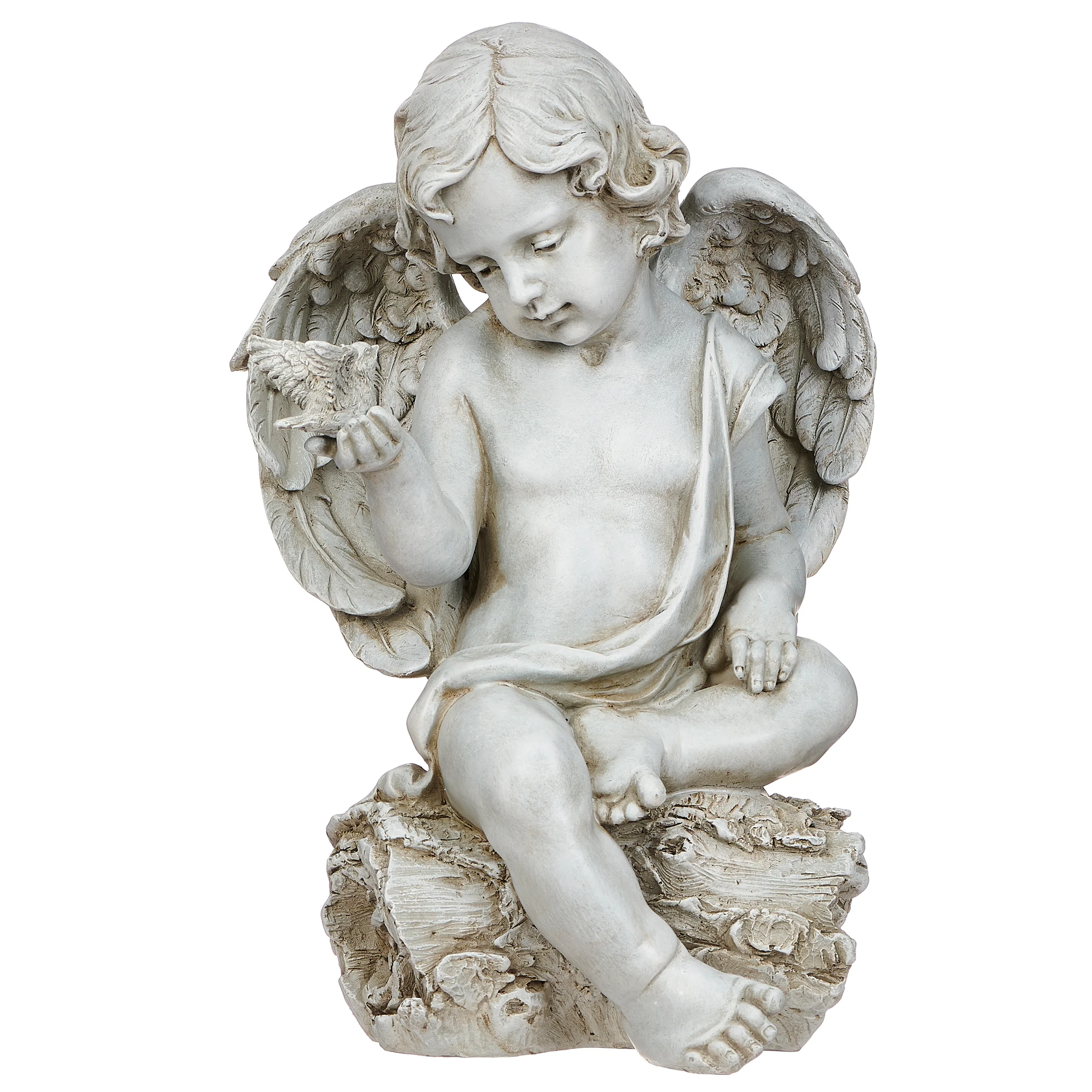 Joseph's Studio Cherub With Dove Garden Statue - Image 4