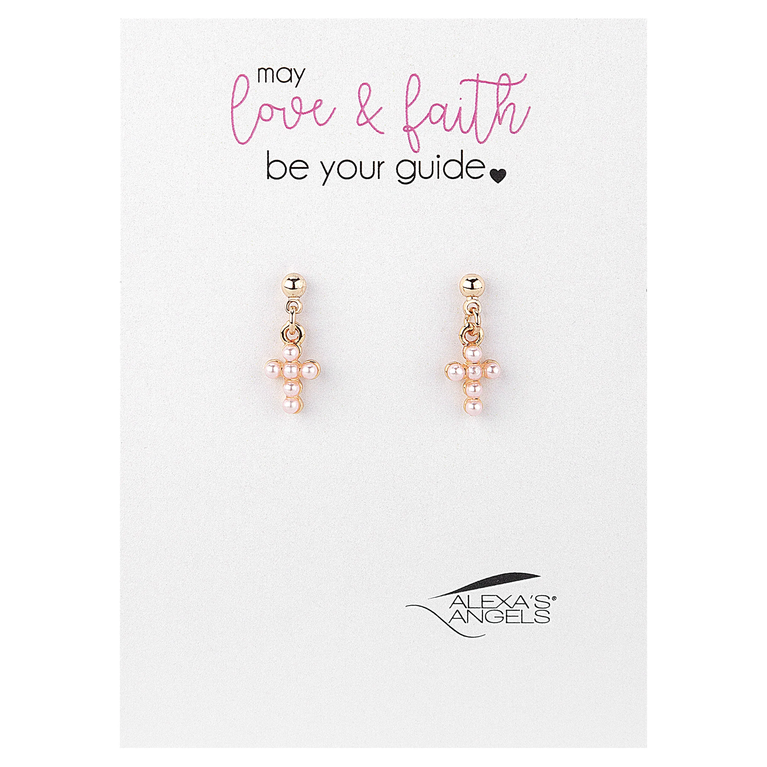 Alexa's Angels Children's Bubble Cross Earrings - Image 3