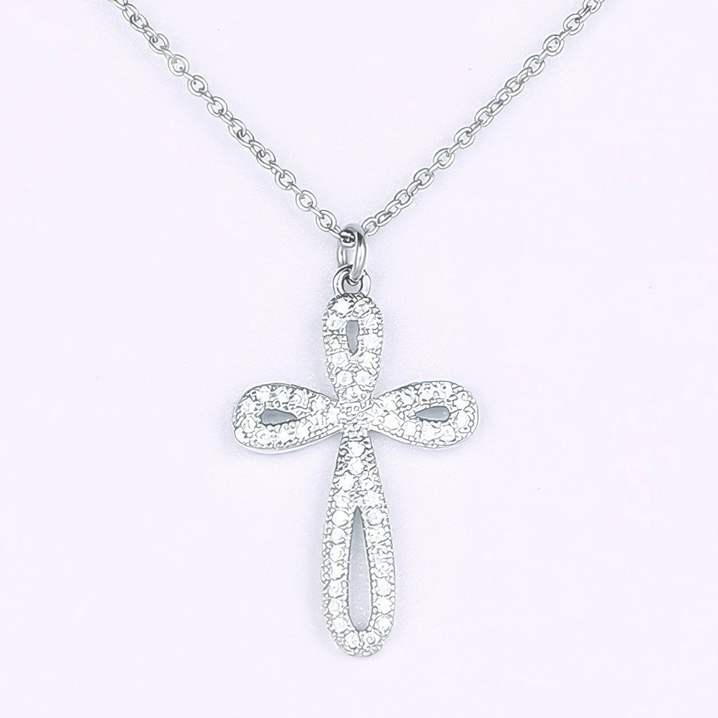 Alexa's Angels Children's Pave Cross Necklace