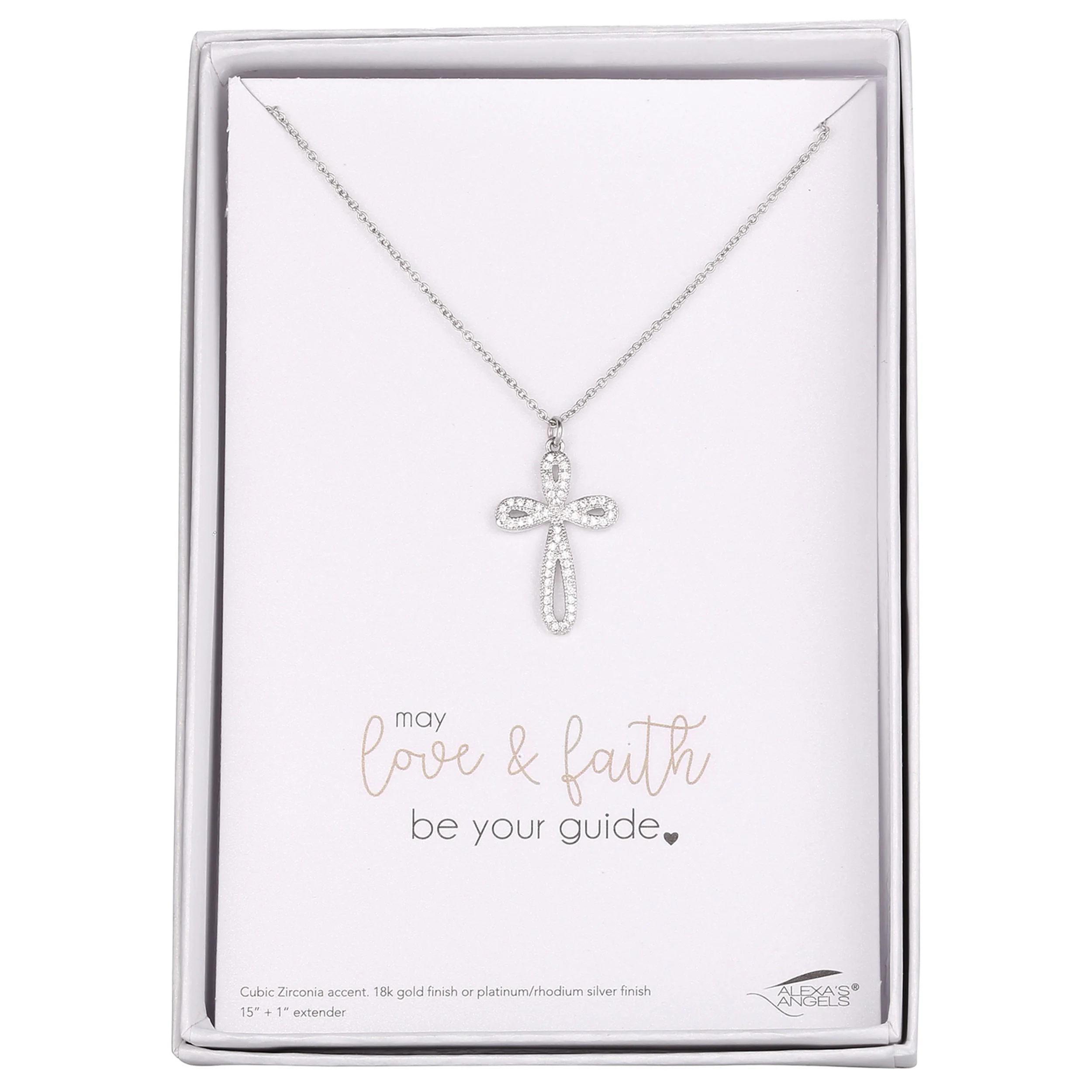 Alexa's Angels Children's Pave Cross Necklace - Image 2