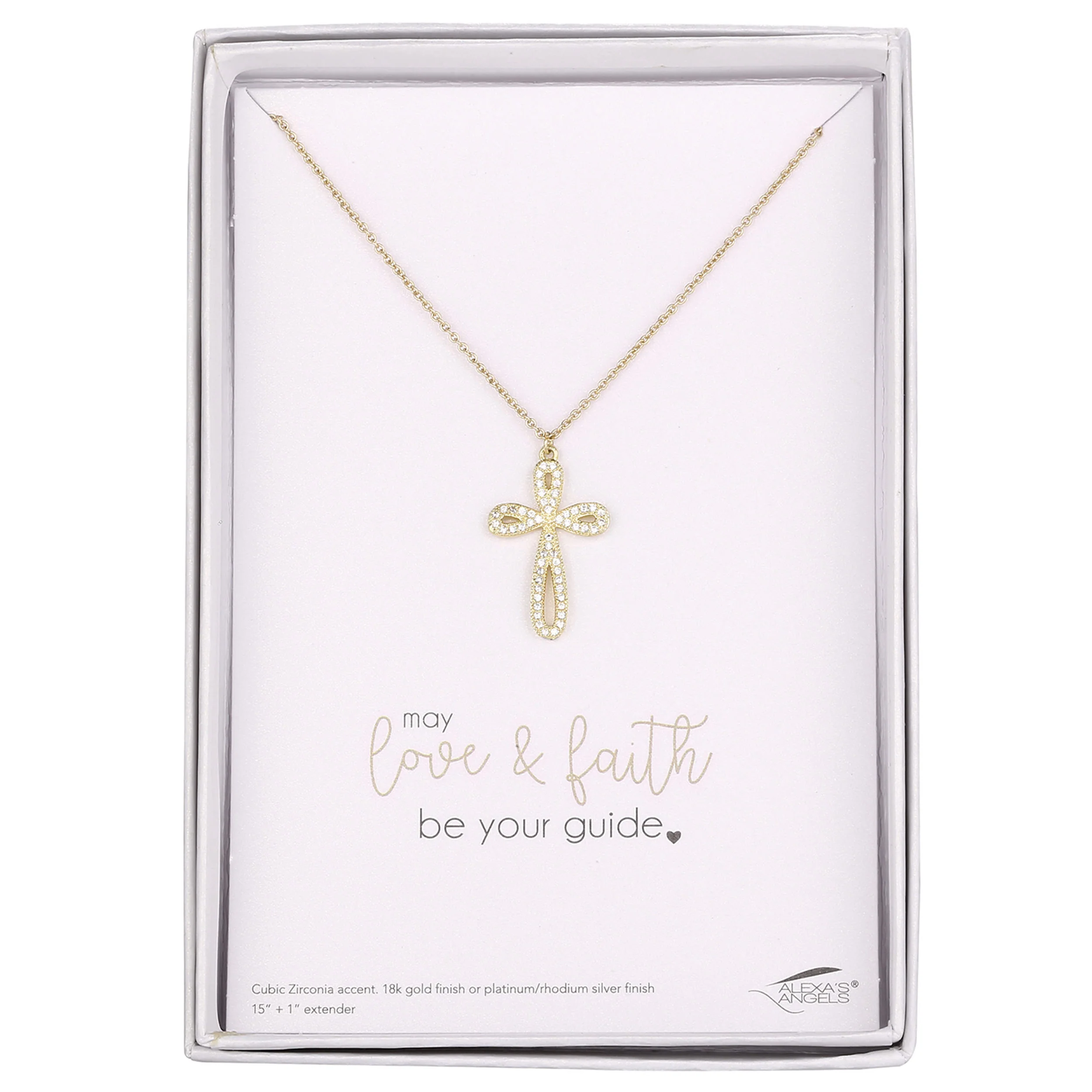 Alexa's Angels Children's Pave Cross Necklace - Image 4