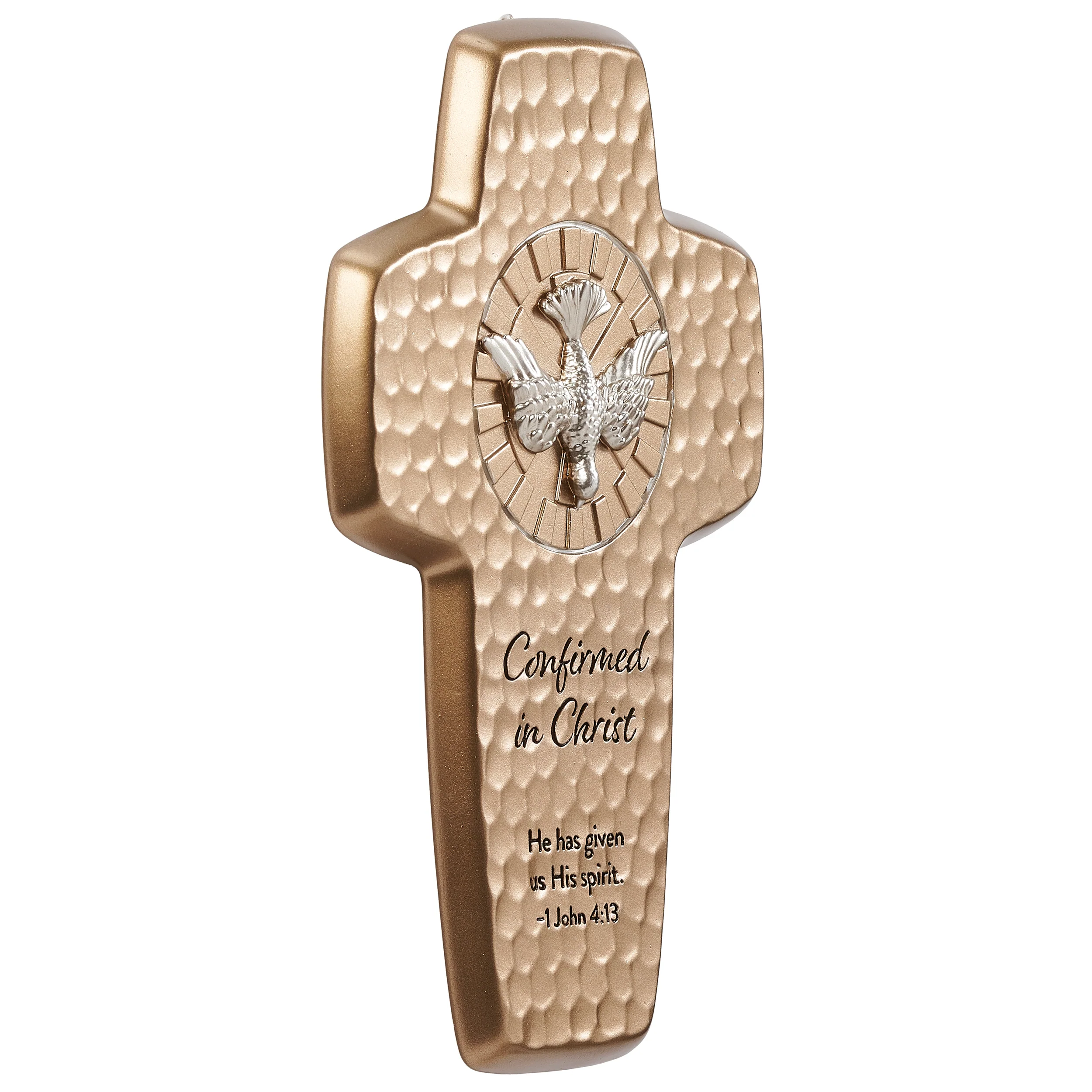 “Confirmed in Christ” Confirmation Wall Cross with Dove & Scripture - Image 4