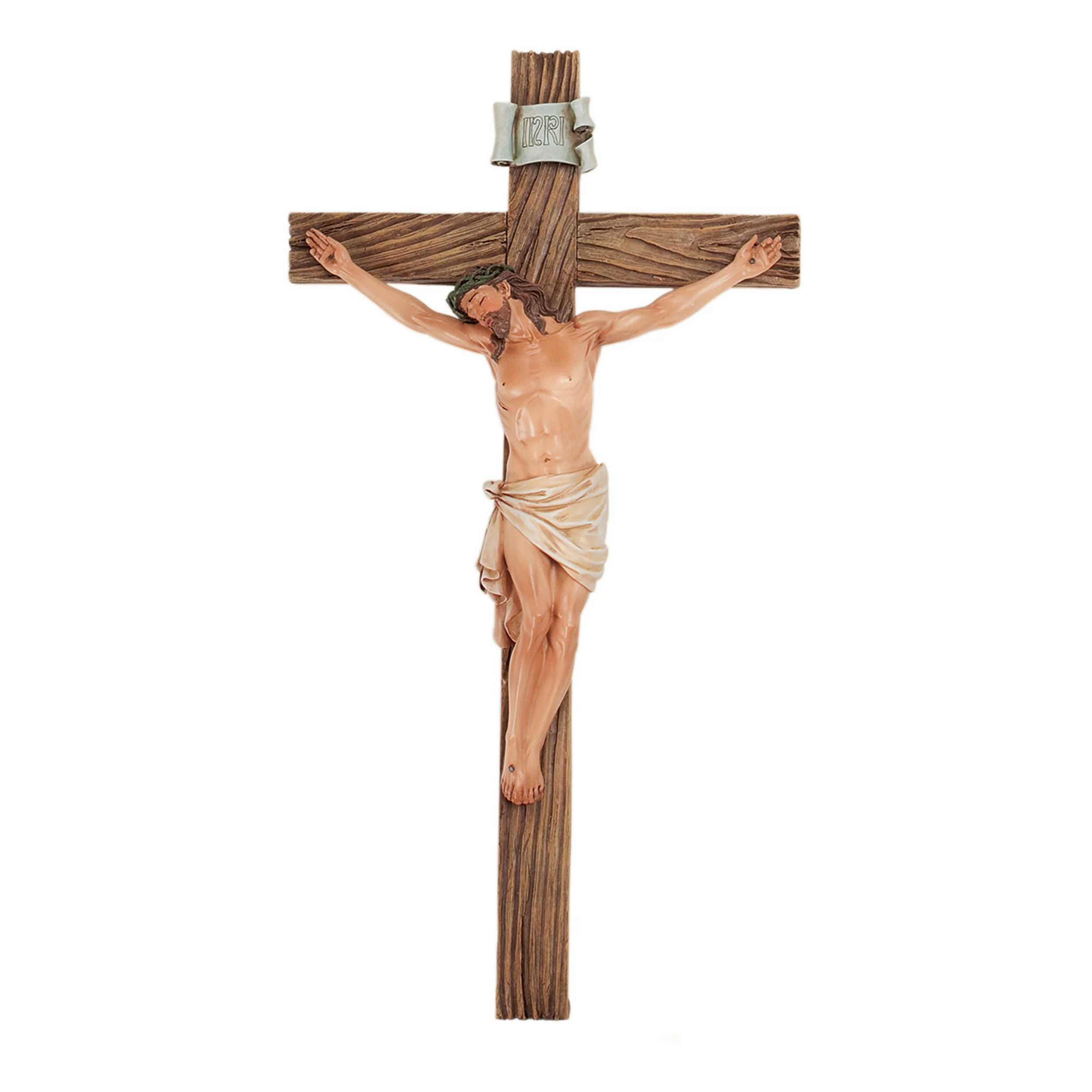 Joseph's Studio Brown & Silver Crucifix - Image 2