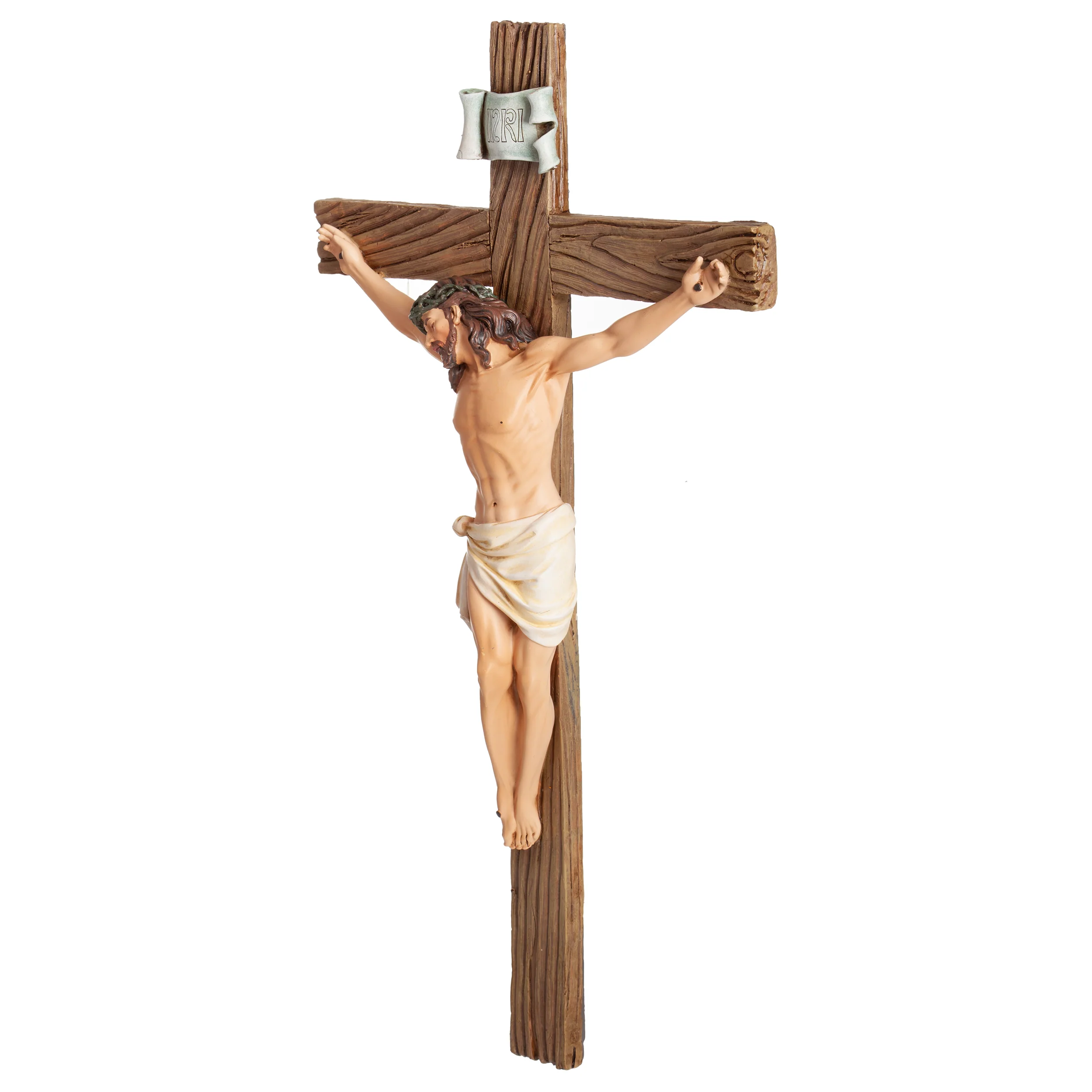 Joseph's Studio Brown & Silver Crucifix - Image 6