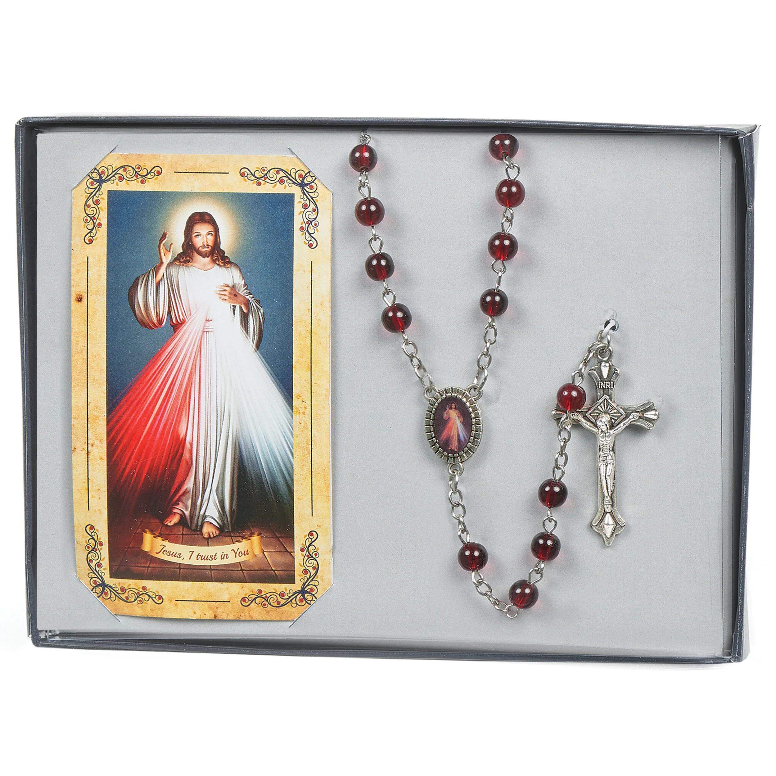 Divine Mercy Rosary with Prayer Card