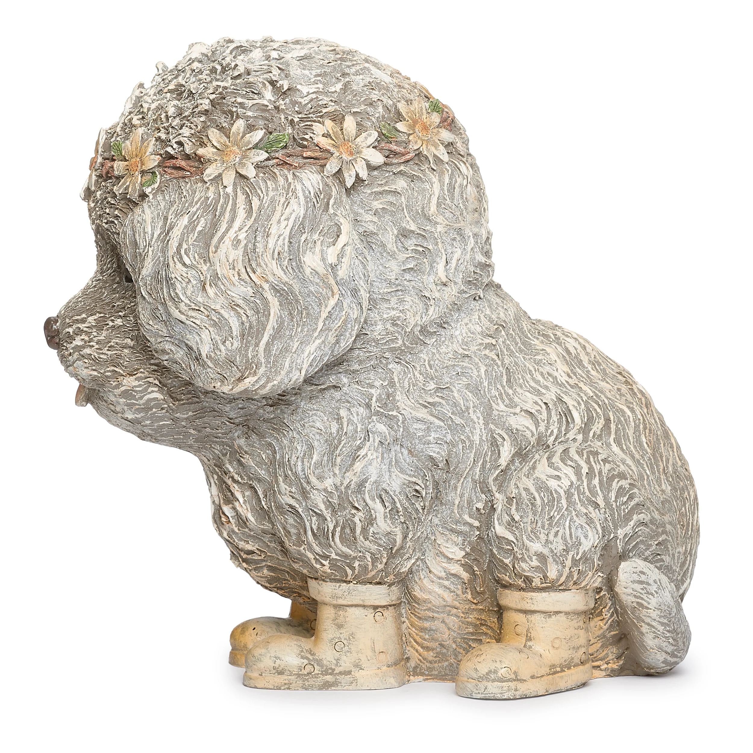 Pudgy Pals Dog in Rain Boots Garden Statue - Image 3