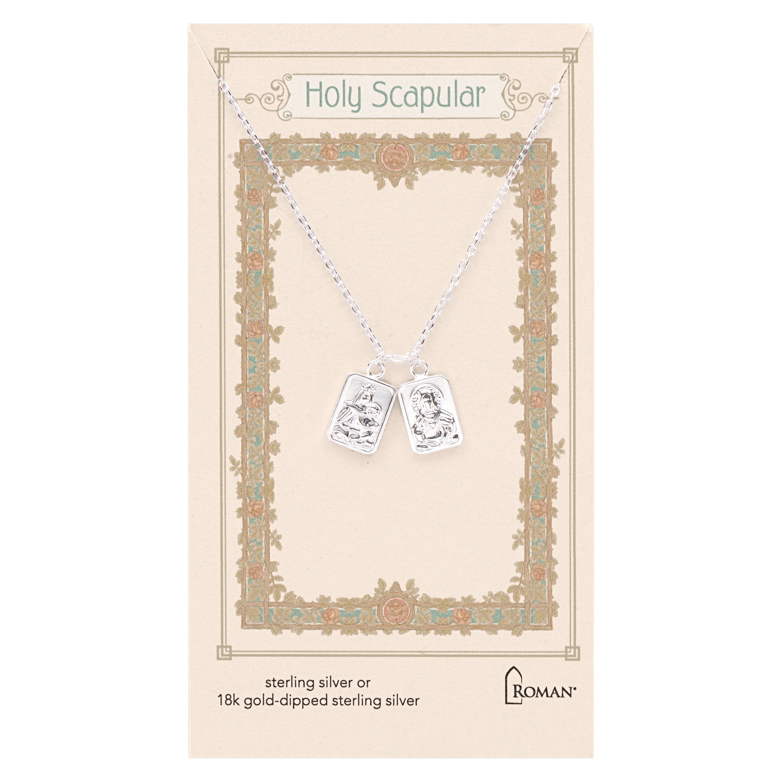 Infinity Scapular Necklace with Solid Metal Pendants - Image 2