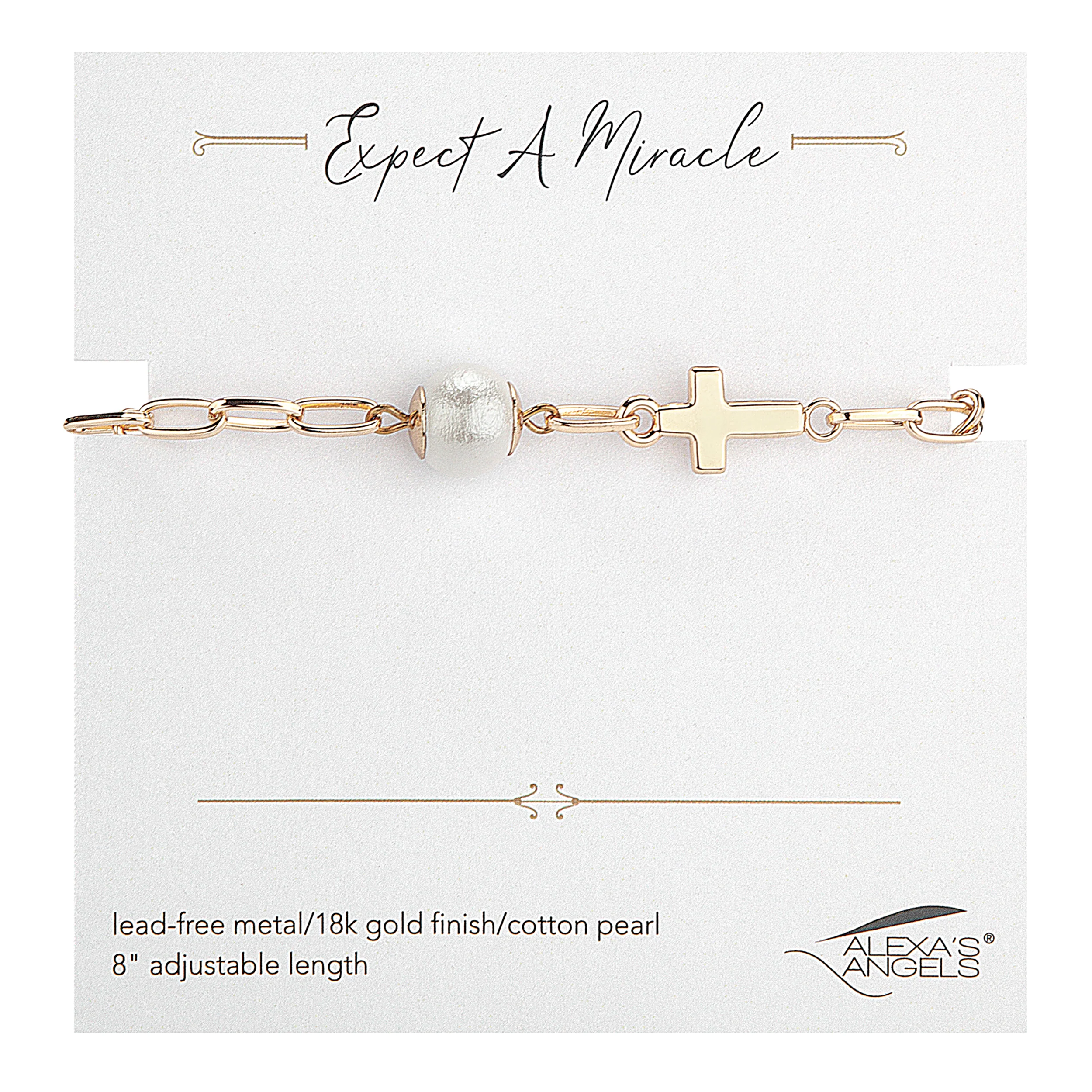 Alexa's Angels Expect a Miracle Cross Bracelet - Image 2