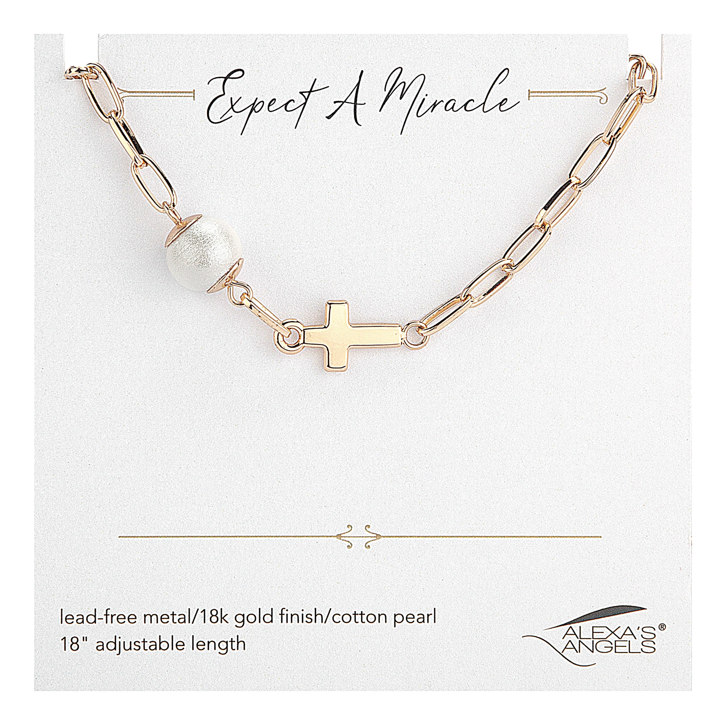 Alexa's Angels Expect a Miracle Cross Necklace - Image 2