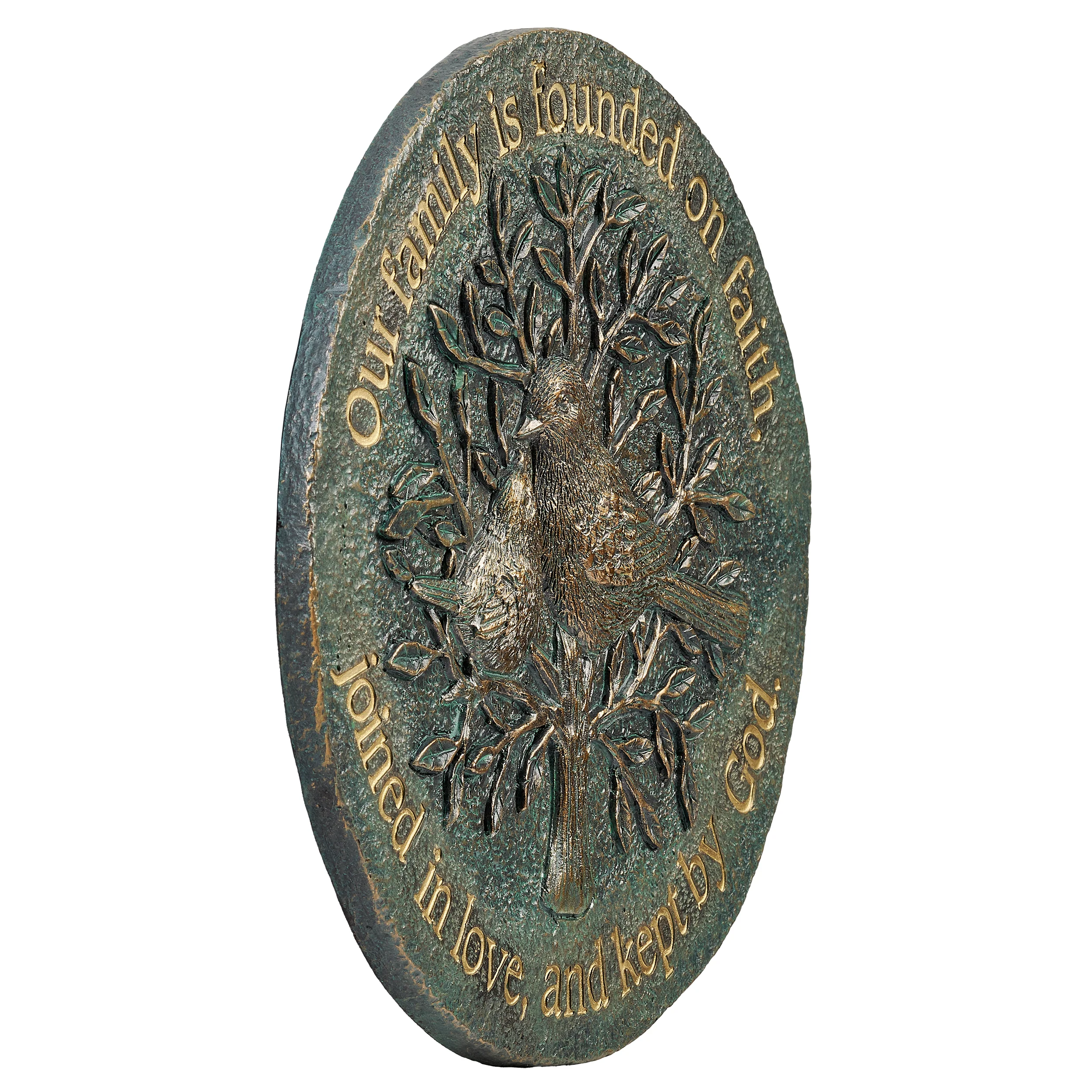Family Founded on Faith Bronze Garden Stone - Image 3