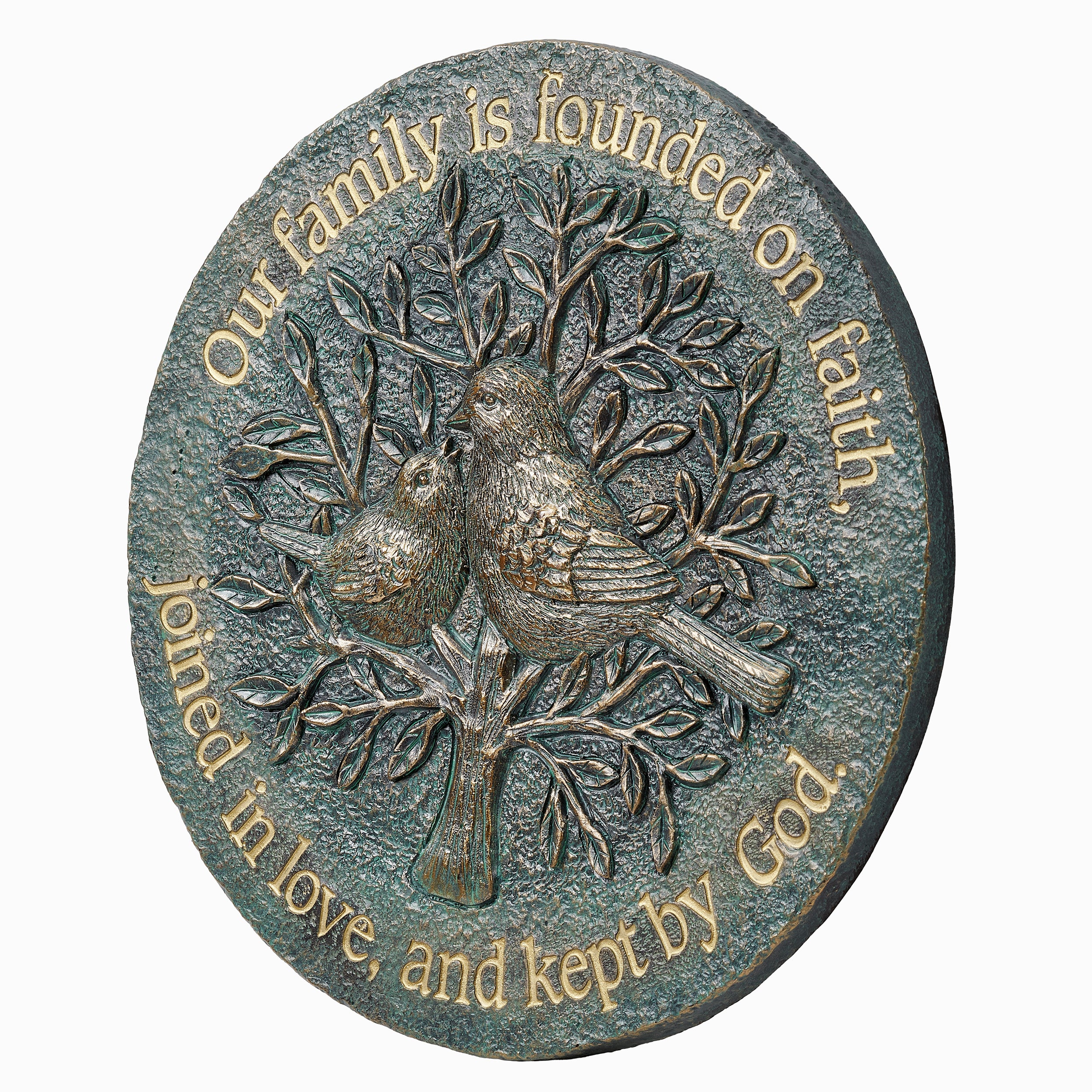 Family Founded on Faith Bronze Garden Stone - Image 4