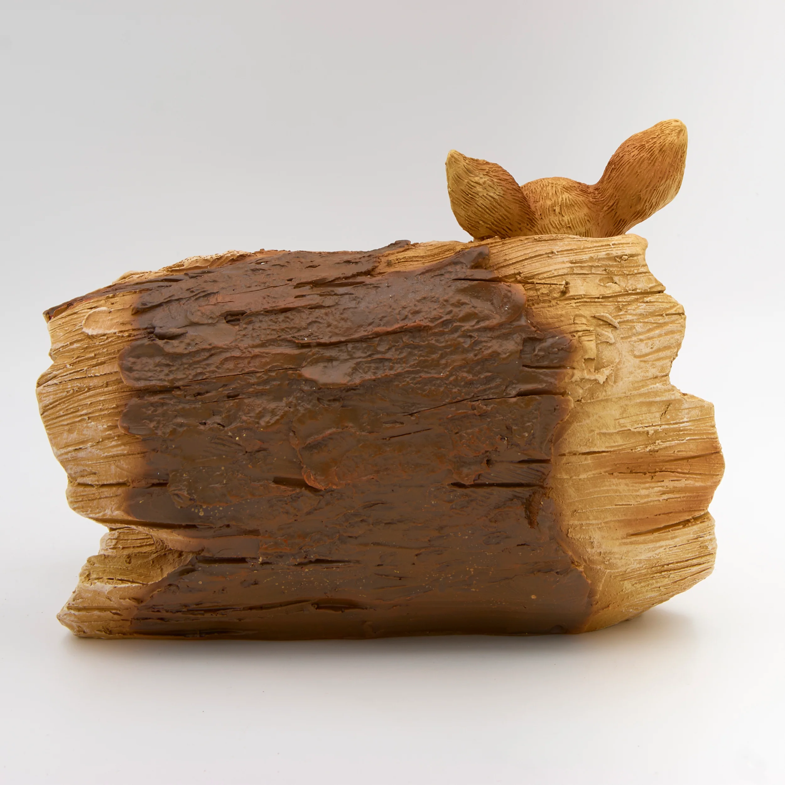 Fawn in Tree Trunk Garden Statue – Timber Tails Collection - Image 3