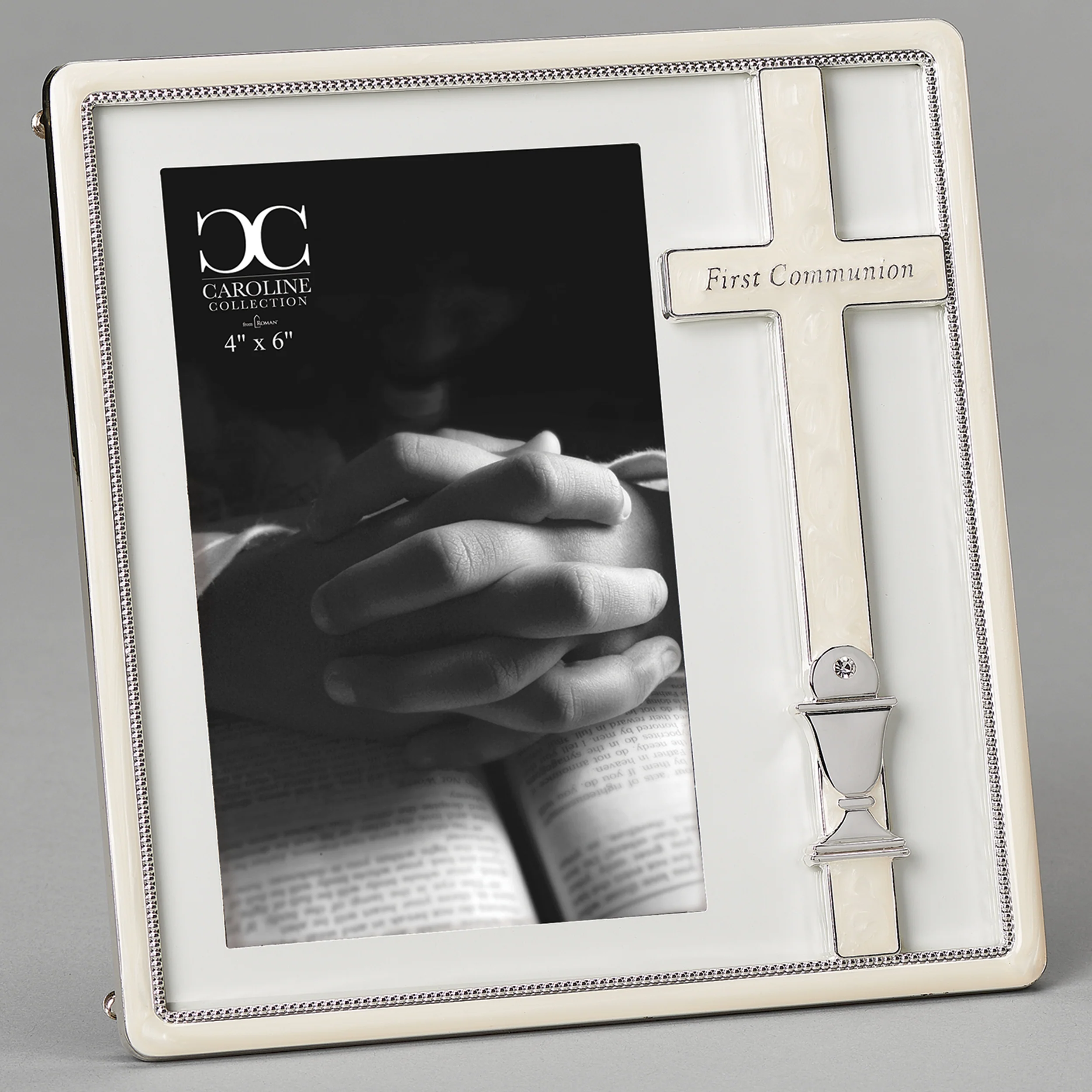Caroline Collection First Communion Frame with Raised Chalice Cross
