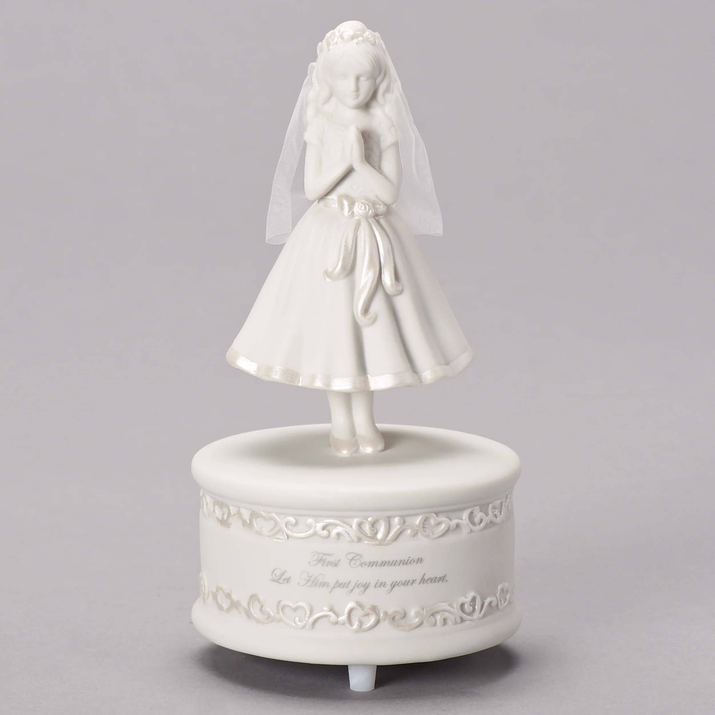 First Communion Girl Musical Figurine - "The Lord's Prayer" Tune