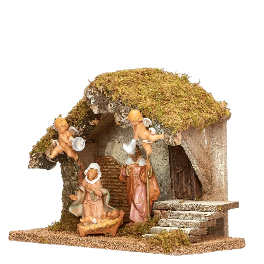 Fontanini 5-PC Lighted Wedding Nativity Set with Italian Stable - 5" Scale - Image 2