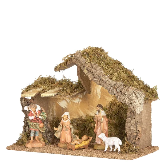 Fontanini 5-PC Nativity Set with Italian Stable - 5" Scale - Image 2