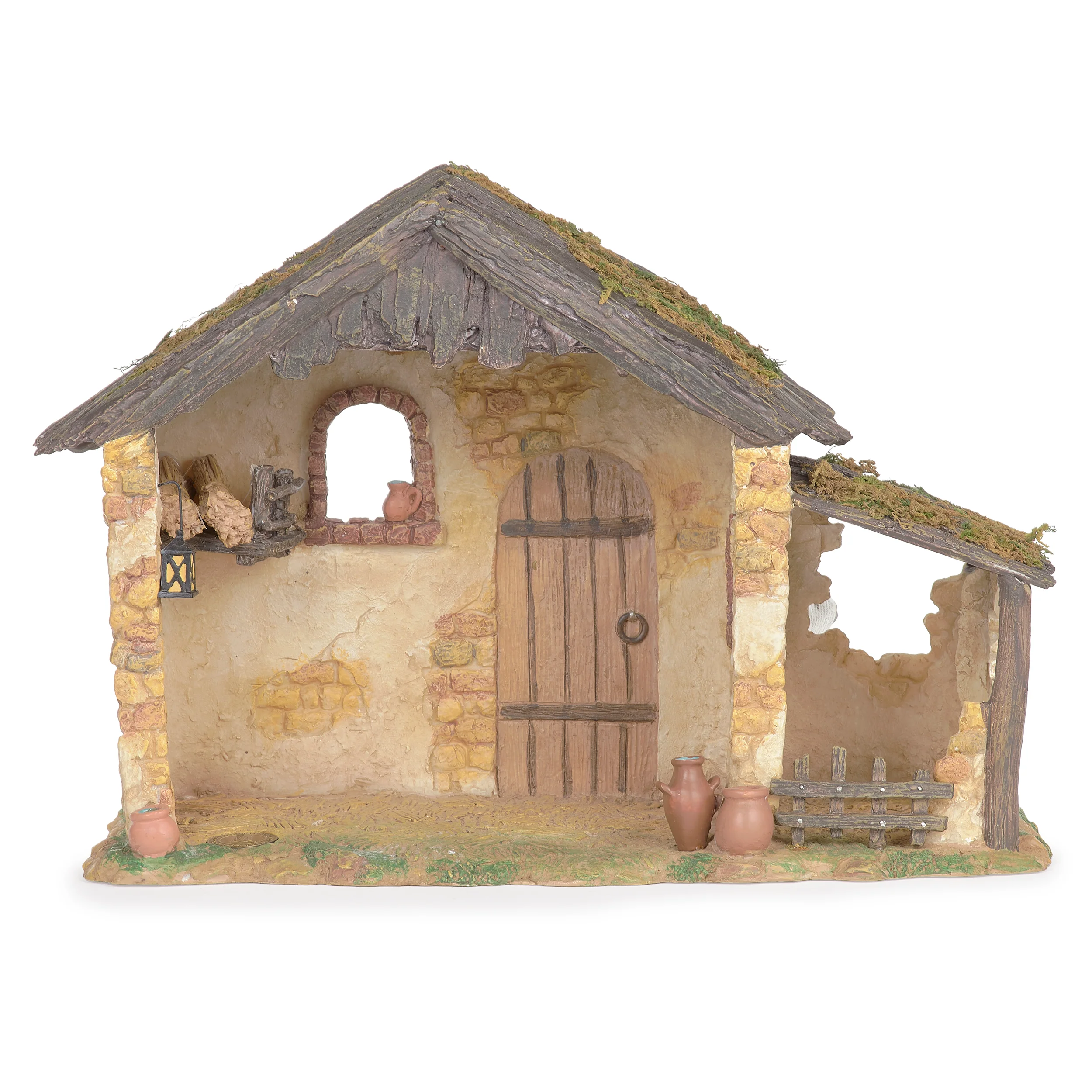 Fontanini Lighted Stone Cottage Stable - 5" Scale - Image 2