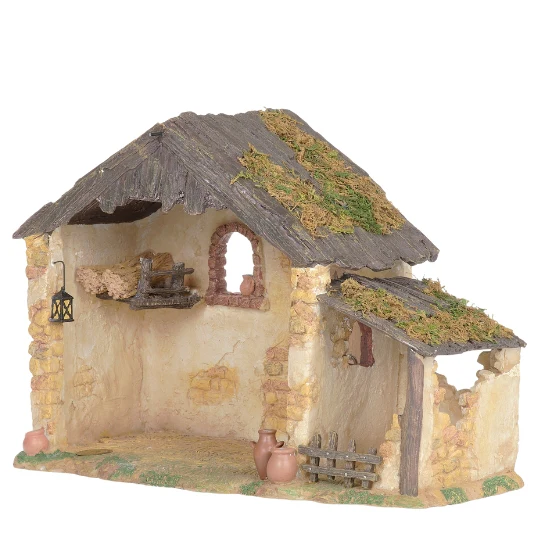 Fontanini Lighted Stone Cottage Stable - 5" Scale - Image 3