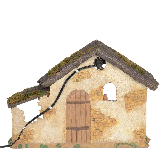 Fontanini Lighted Stone Cottage Stable - 5" Scale - Image 5