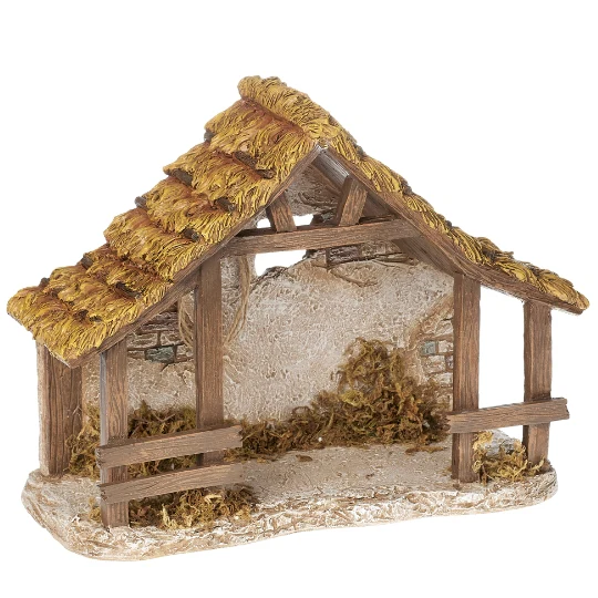 Fontanini Nativity Stable with Thatch Roof - 5" Scale - Image 3