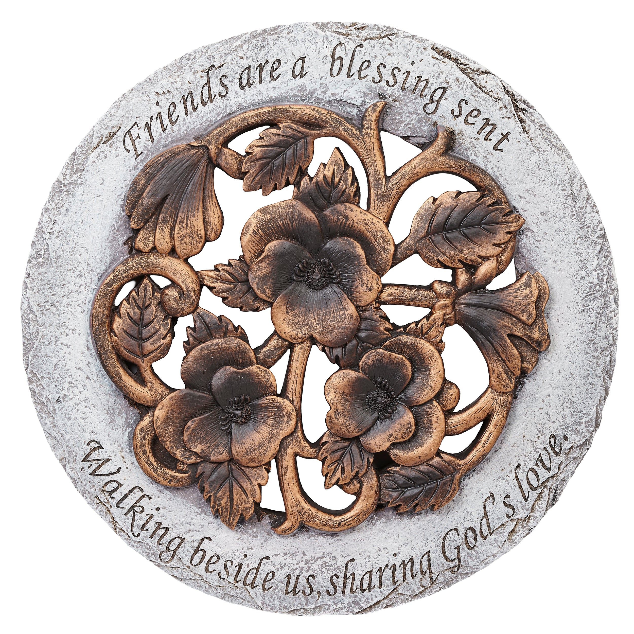 “Friends are a blessing sent, walking beside us, sharing God’s love” Garden Stone - Image 4