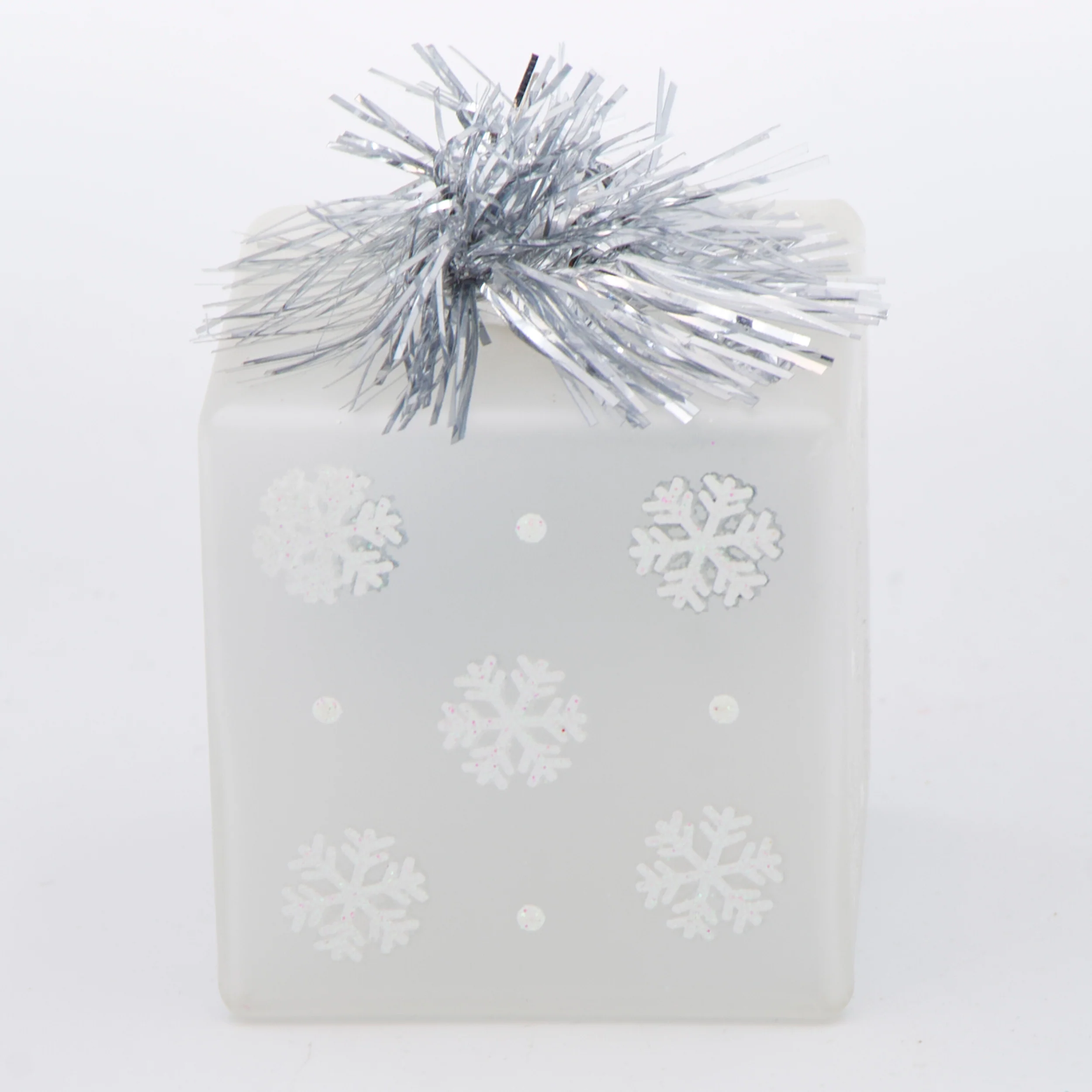 Frosted Snowman Cube Ornament - Image 3