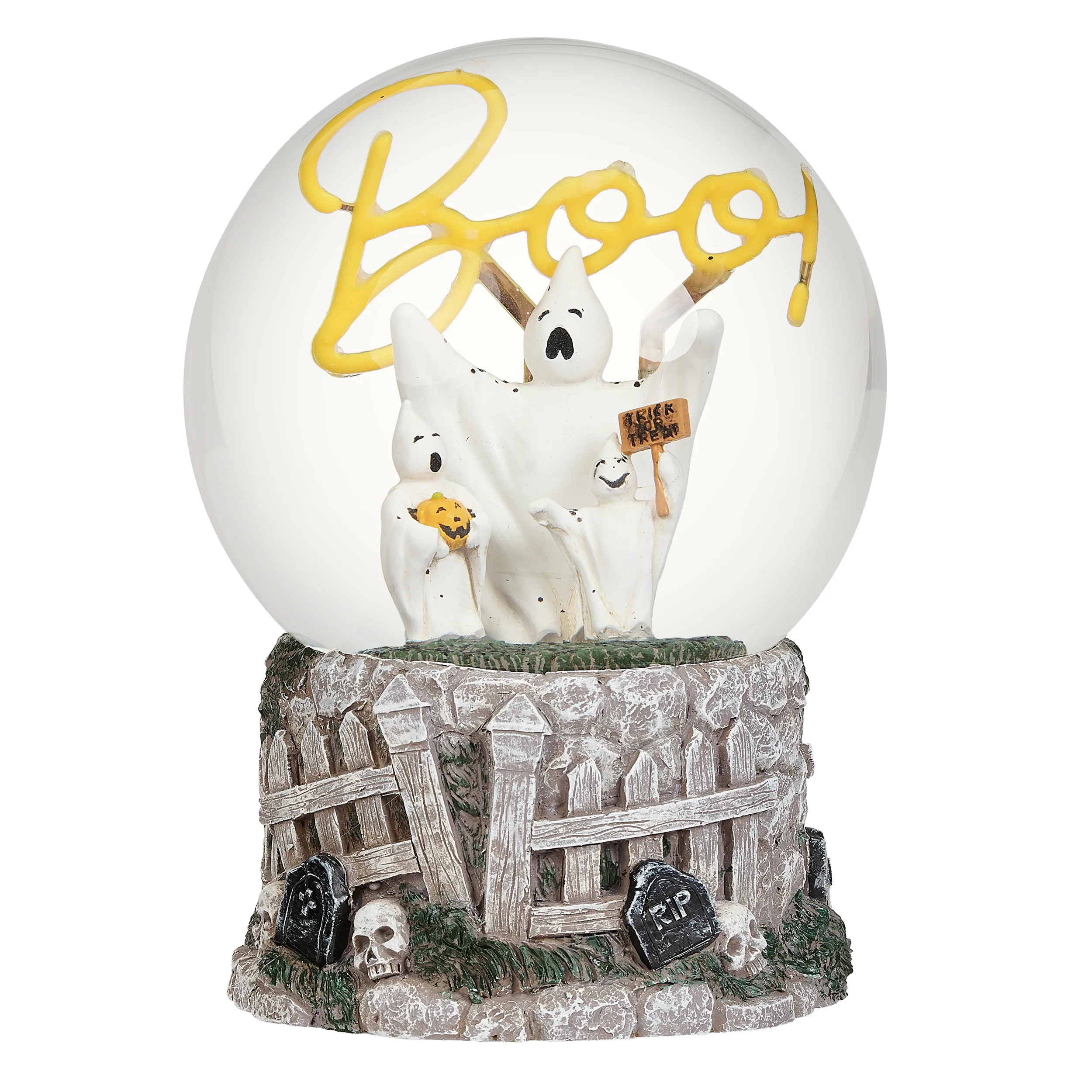 Glitterdome Lighted Waterglobe with Ghost & Boo Light - Image 4