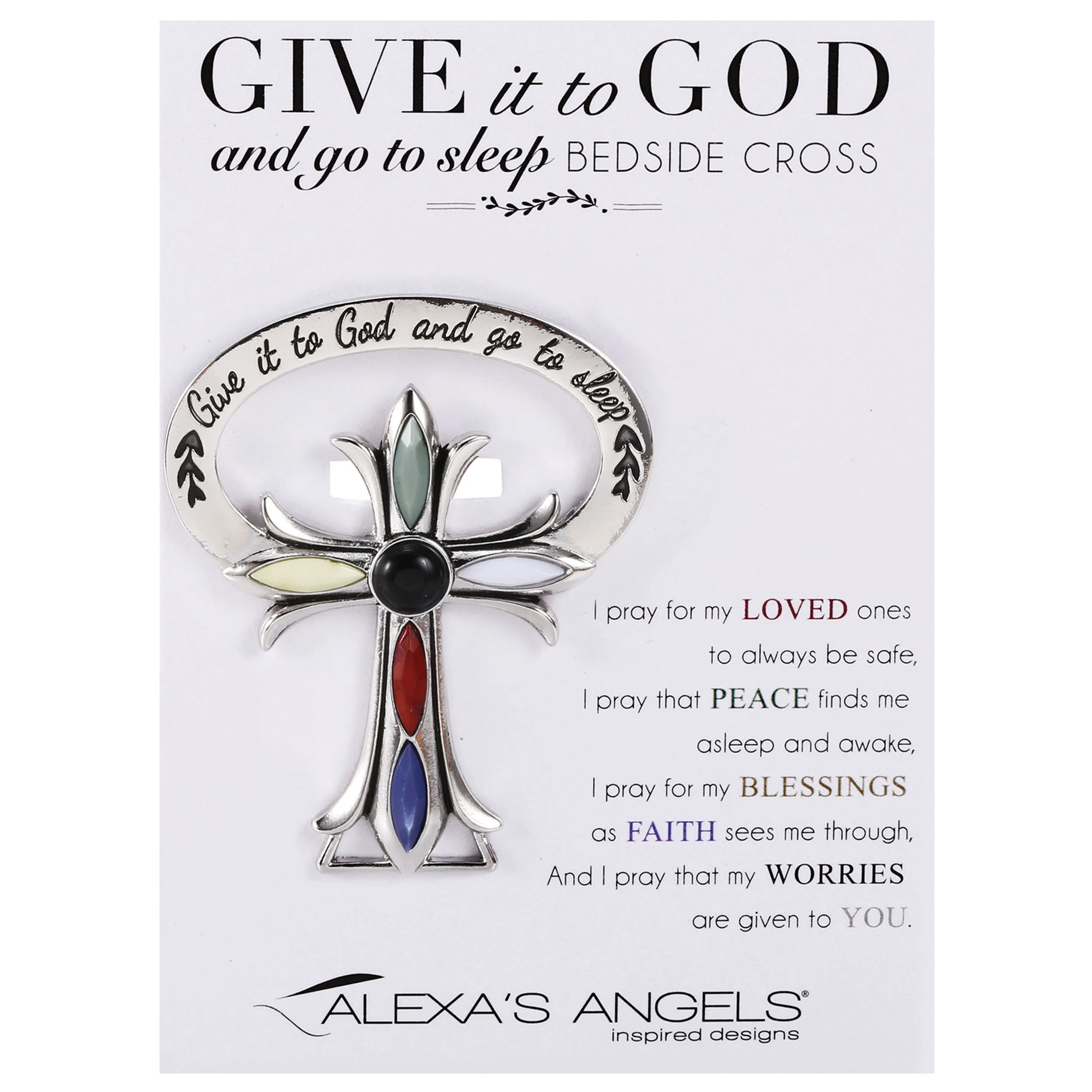Alexa's Angels "Give It to God and Go to Sleep" Bedside Cross - Image 2