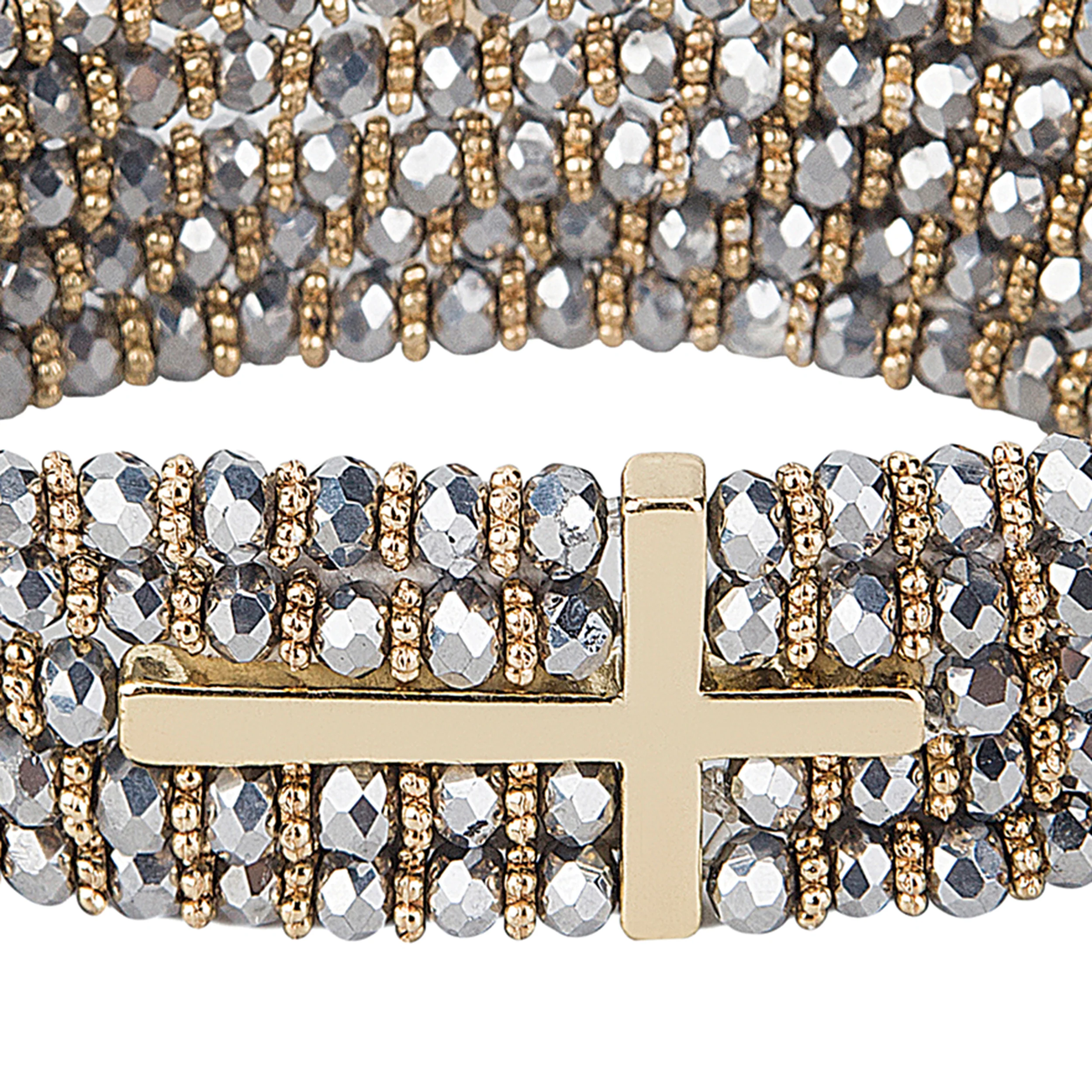 Alexa's Angels Gold Crystal Side Cross Bracelet - Image 4