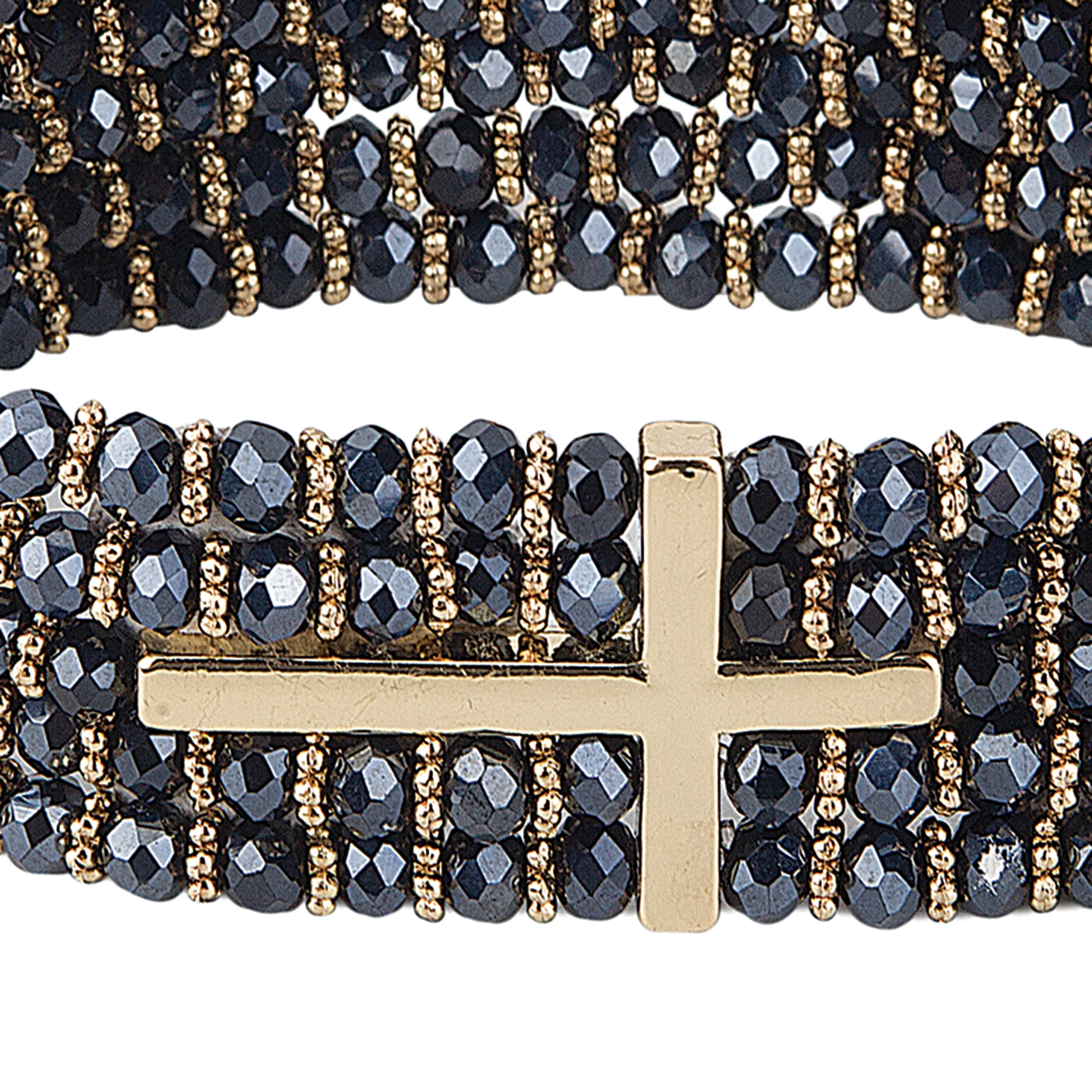 Alexa's Angels Gold Crystal Side Cross Bracelet - Image 6