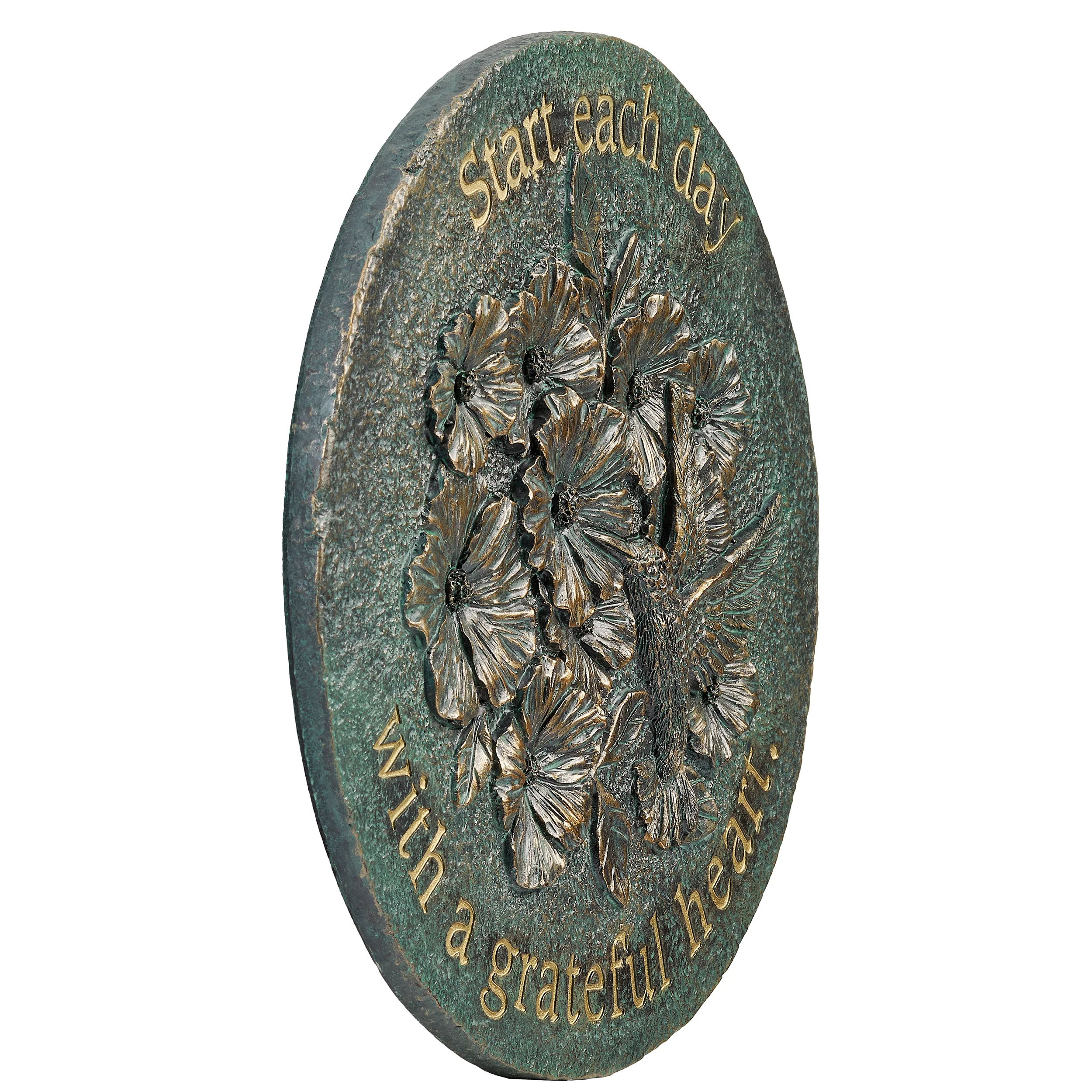 Grateful Heart Bronze Garden Stone - Image 2