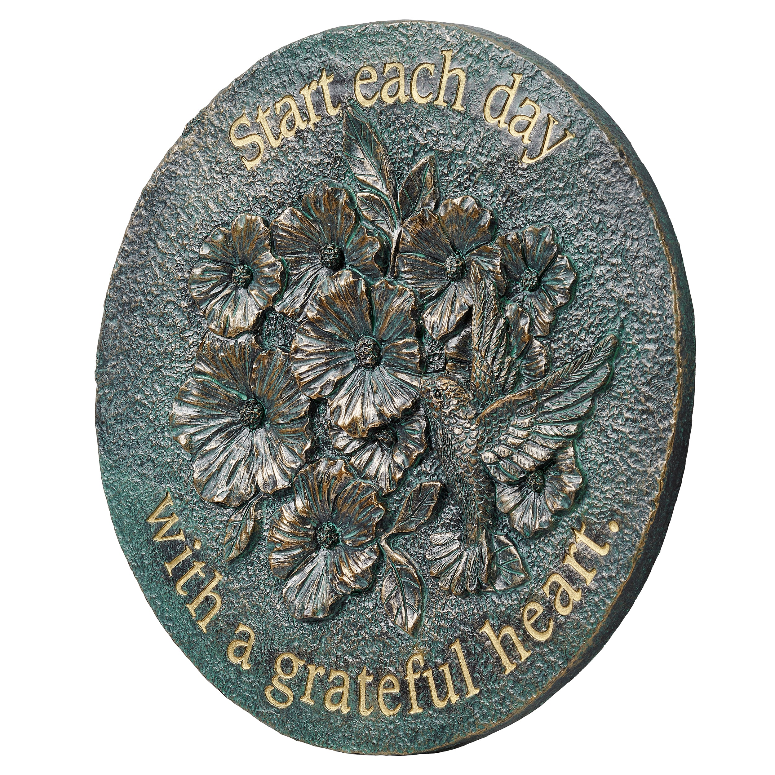 Grateful Heart Bronze Garden Stone - Image 3