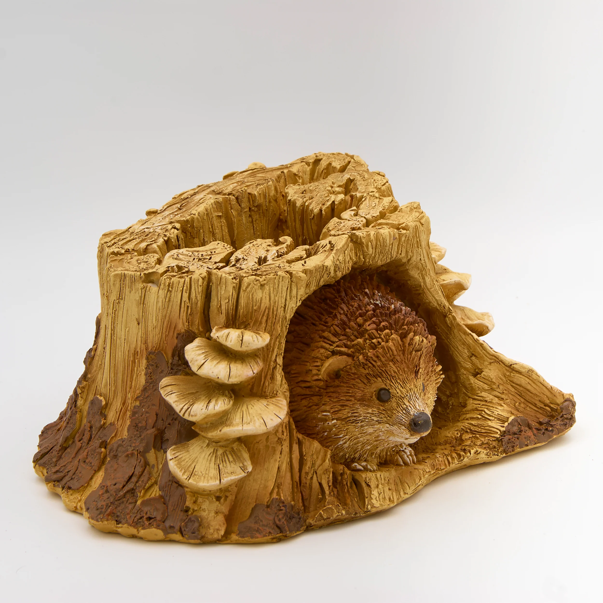 Hedgehog in Tree Stump Garden Statue â Timber Tails Collection - Image 2