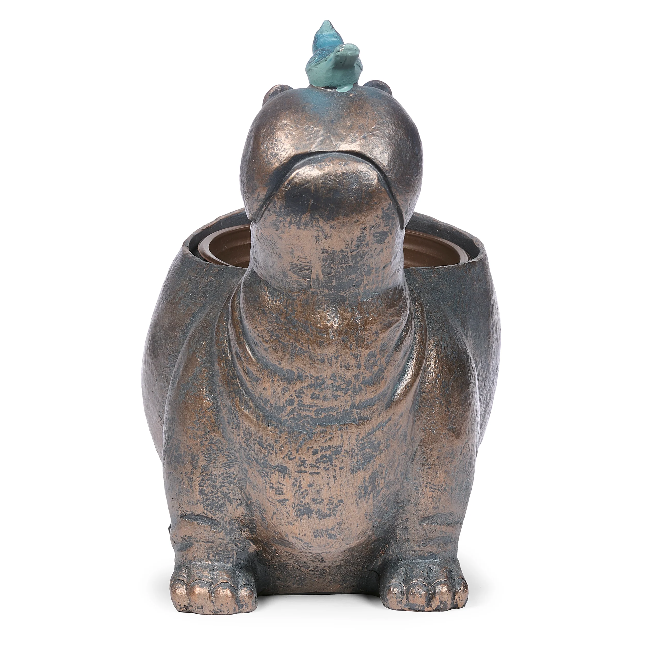 Hippo with Bird Planter - Image 4