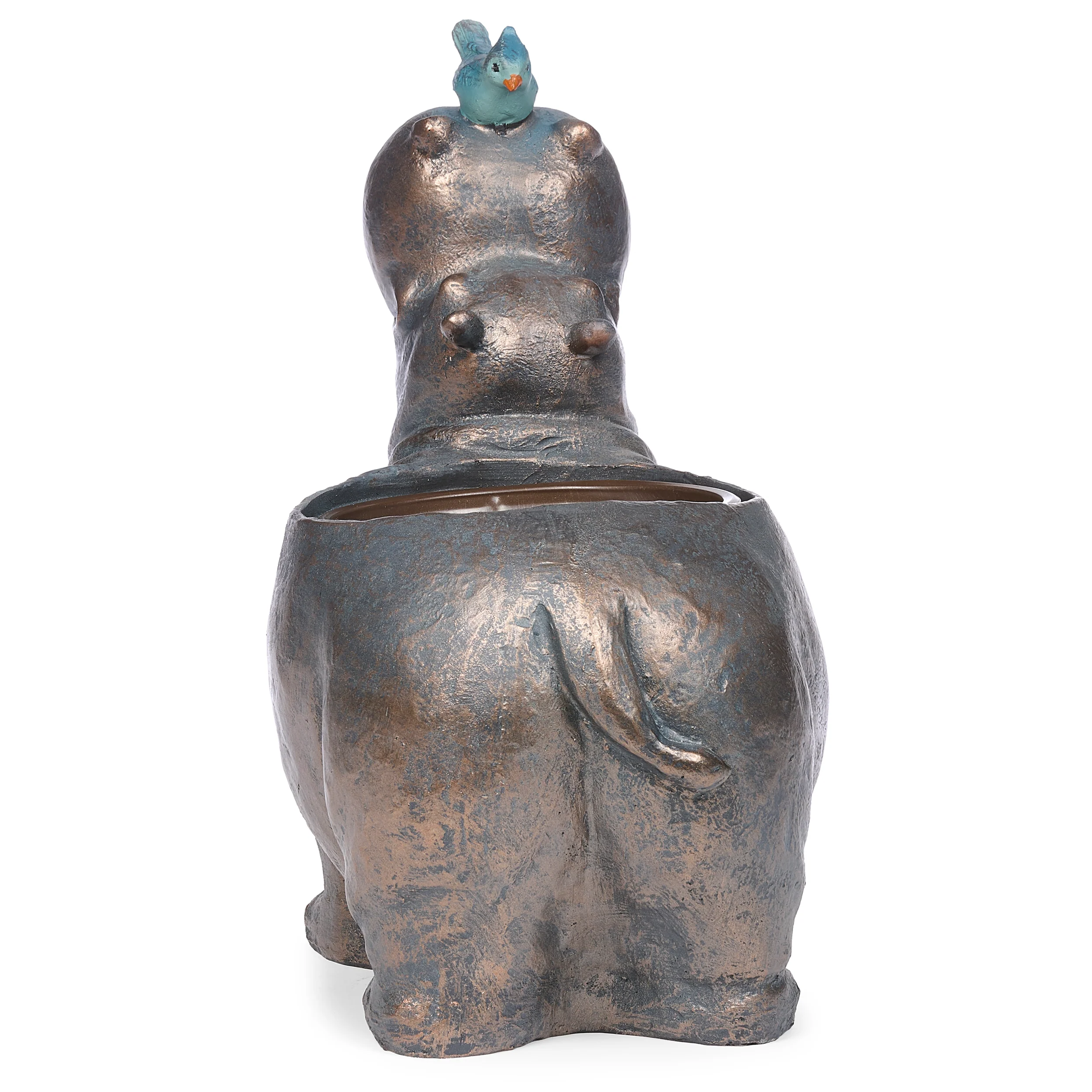 Hippo with Bird Planter - Image 5