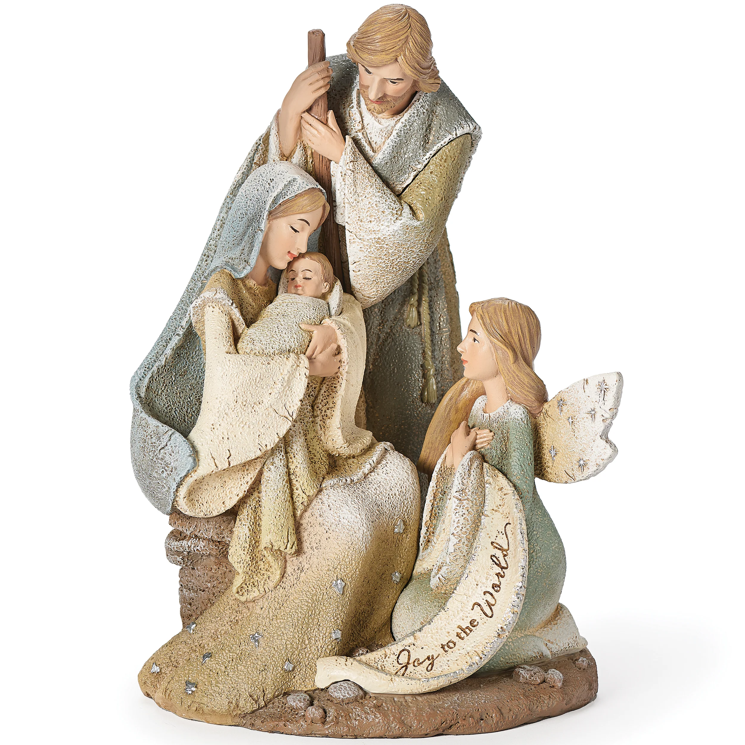 Karen Hahn Holy Family with Angel & Joy to the World Banner