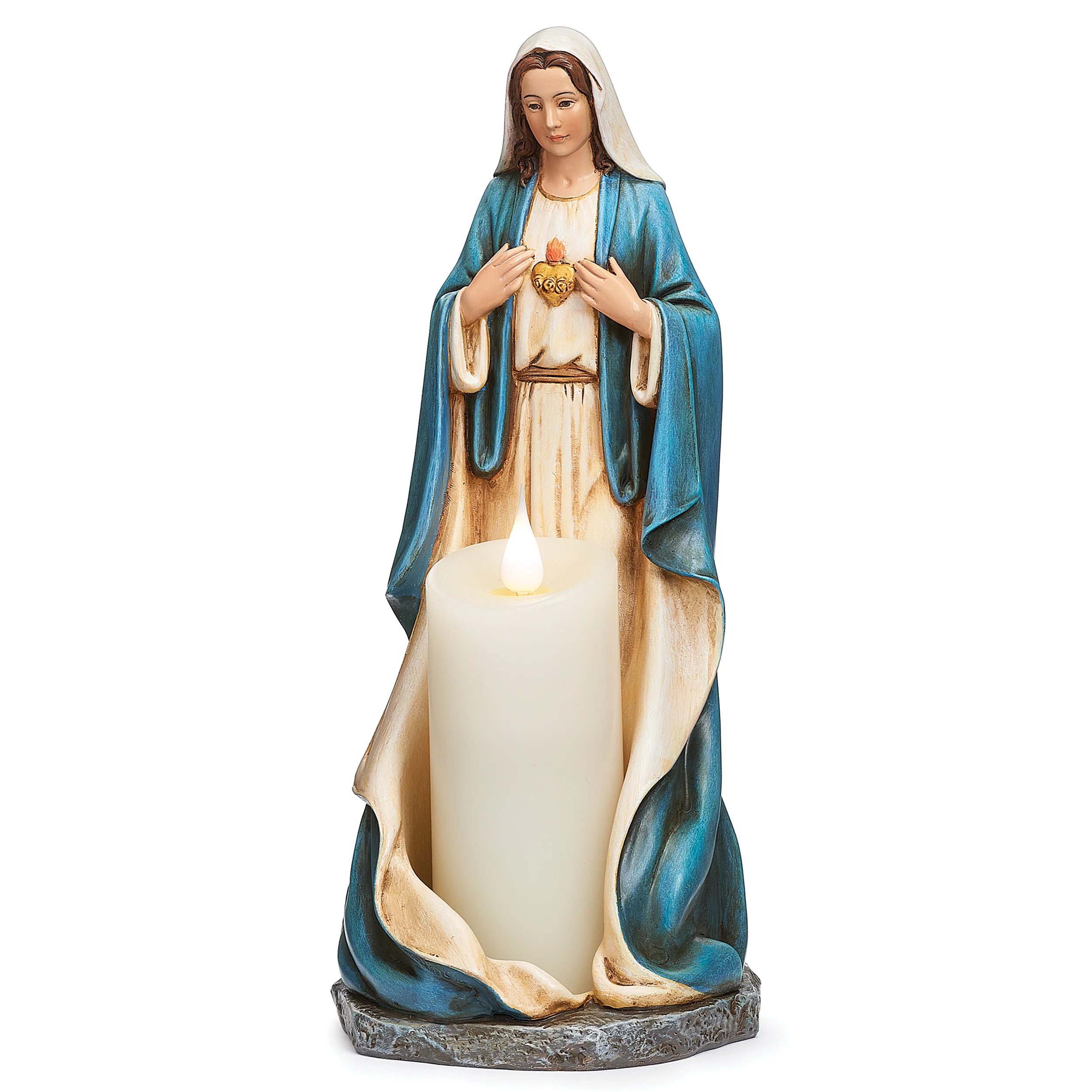 Joseph’s Studio Immaculate Heart of Mary Figure Candle Holder - Renaissance Collection