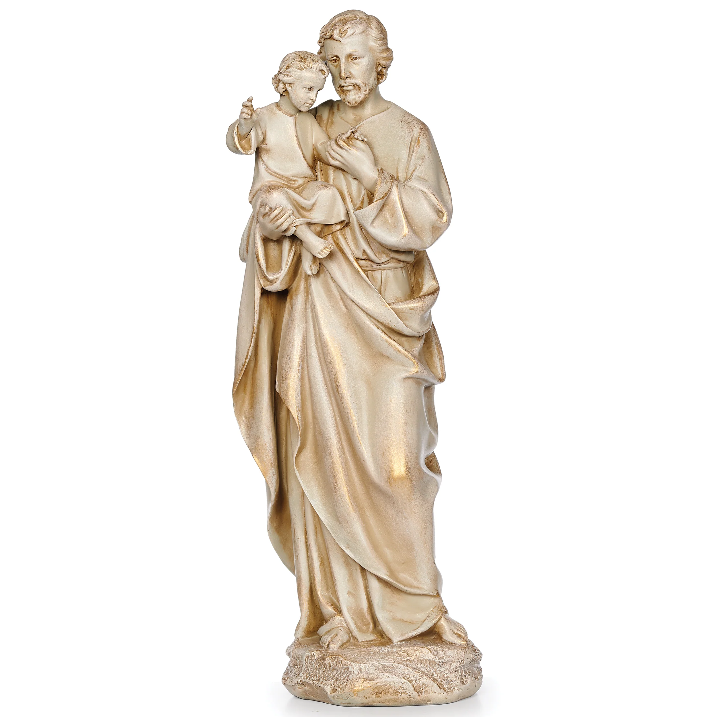 Joseph's Studio St. Joseph Figure with Antique Gold Finish - Renaissance Collection