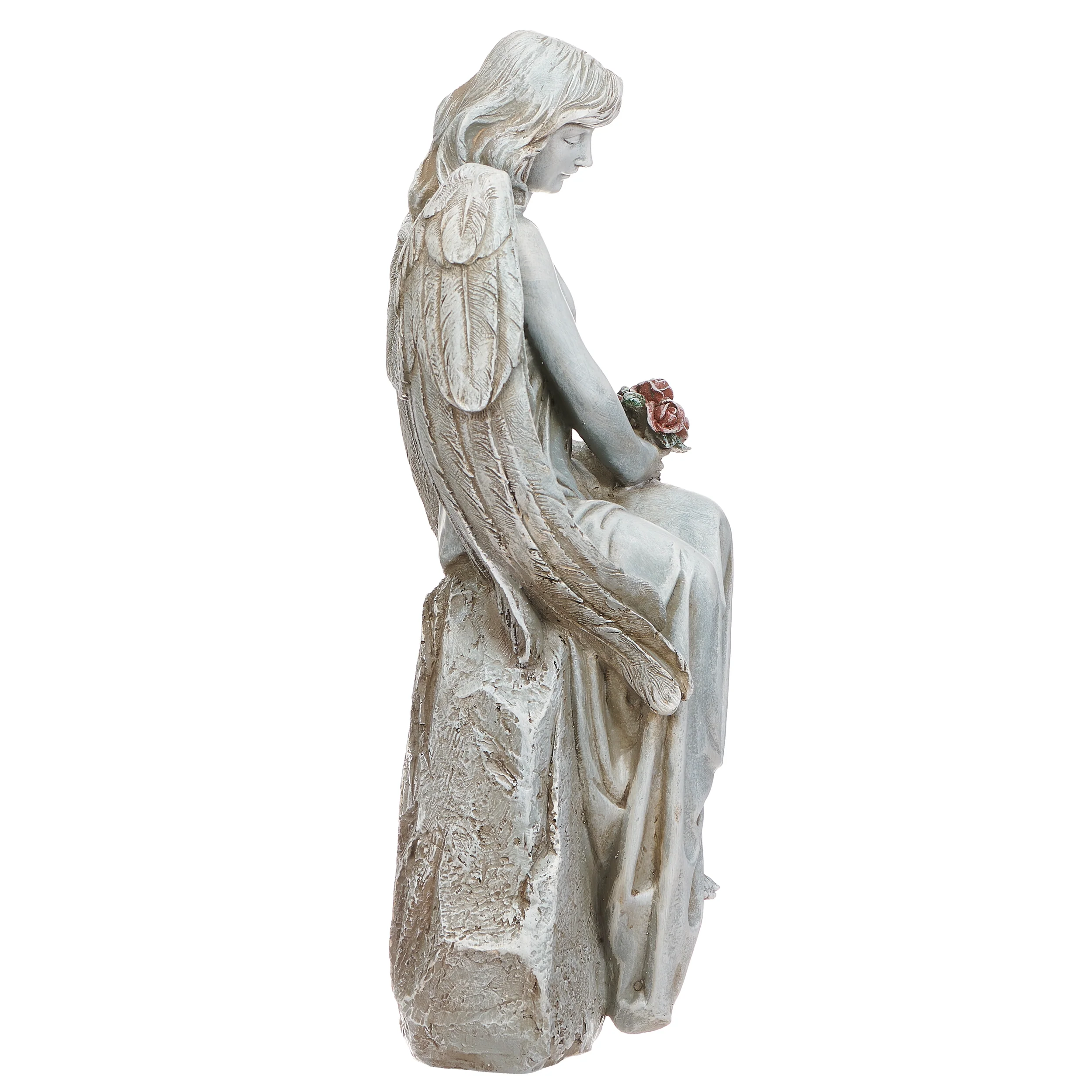 Joseph's Studio Angel Holding Flowers Garden Statue - Image 3