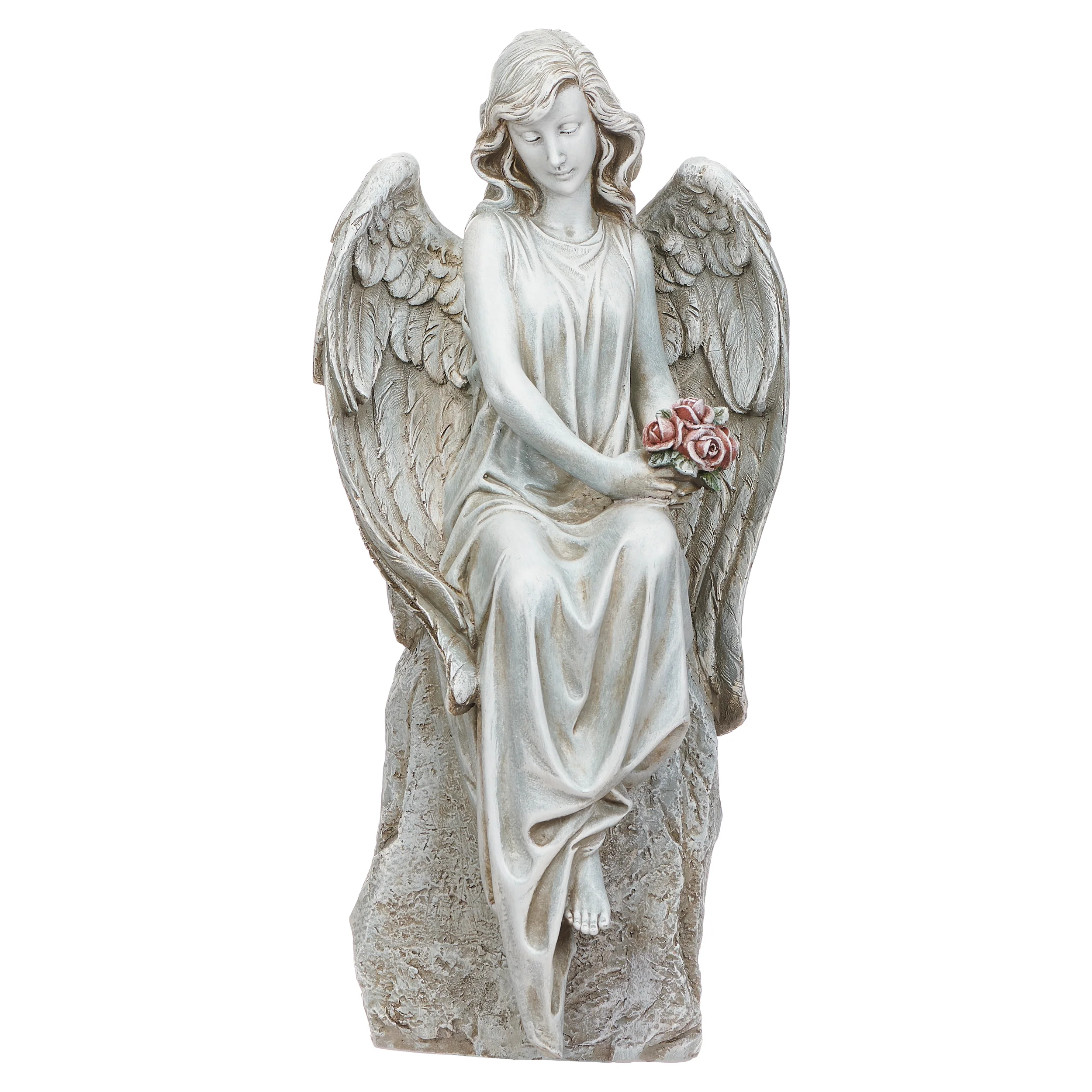 Joseph's Studio Angel Holding Flowers Garden Statue - Image 5