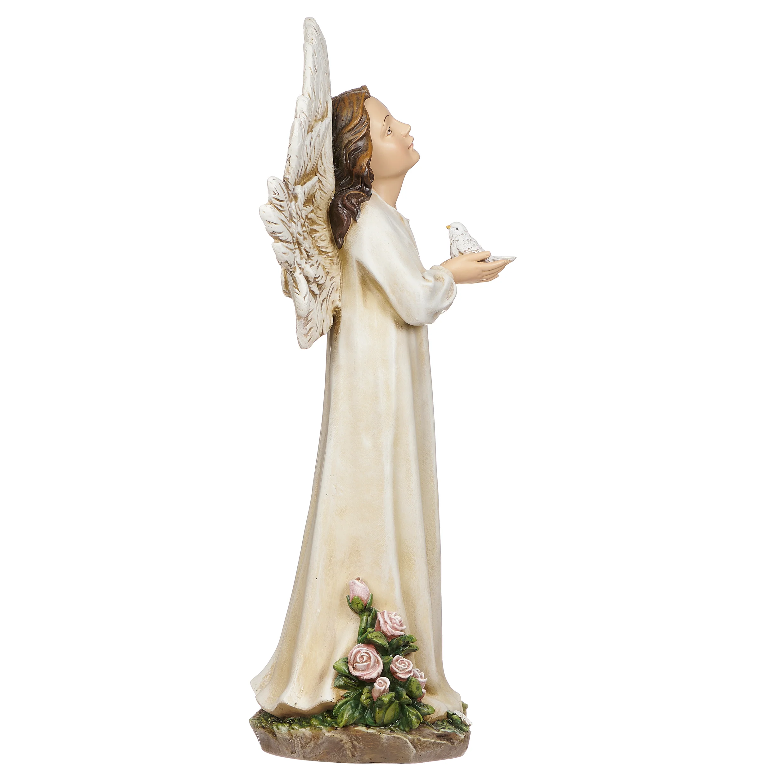Joseph's Studio Angel Standing with Dove Garden Statue - Image 2