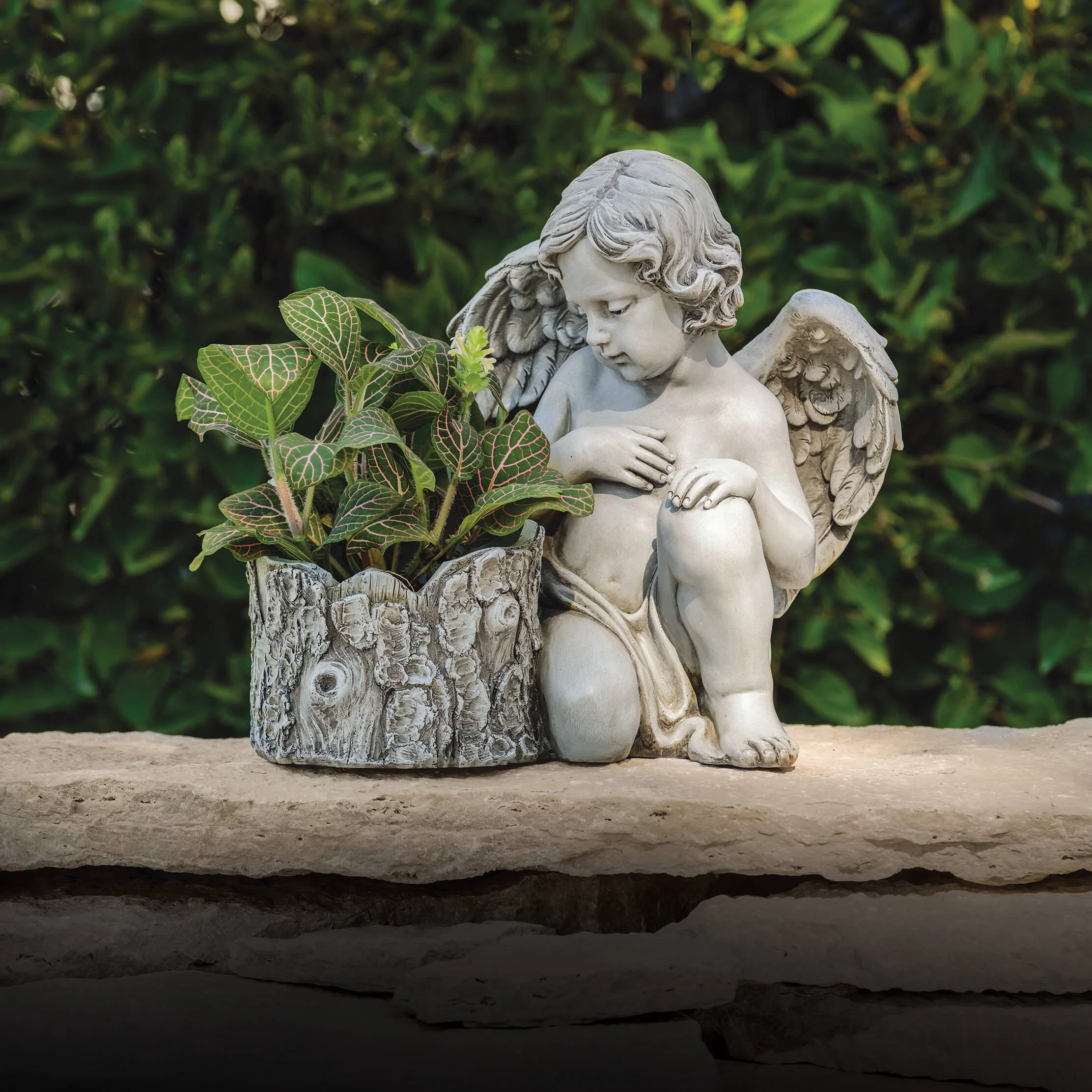 Joseph’s Studio Cherub with Planter Garden Statue