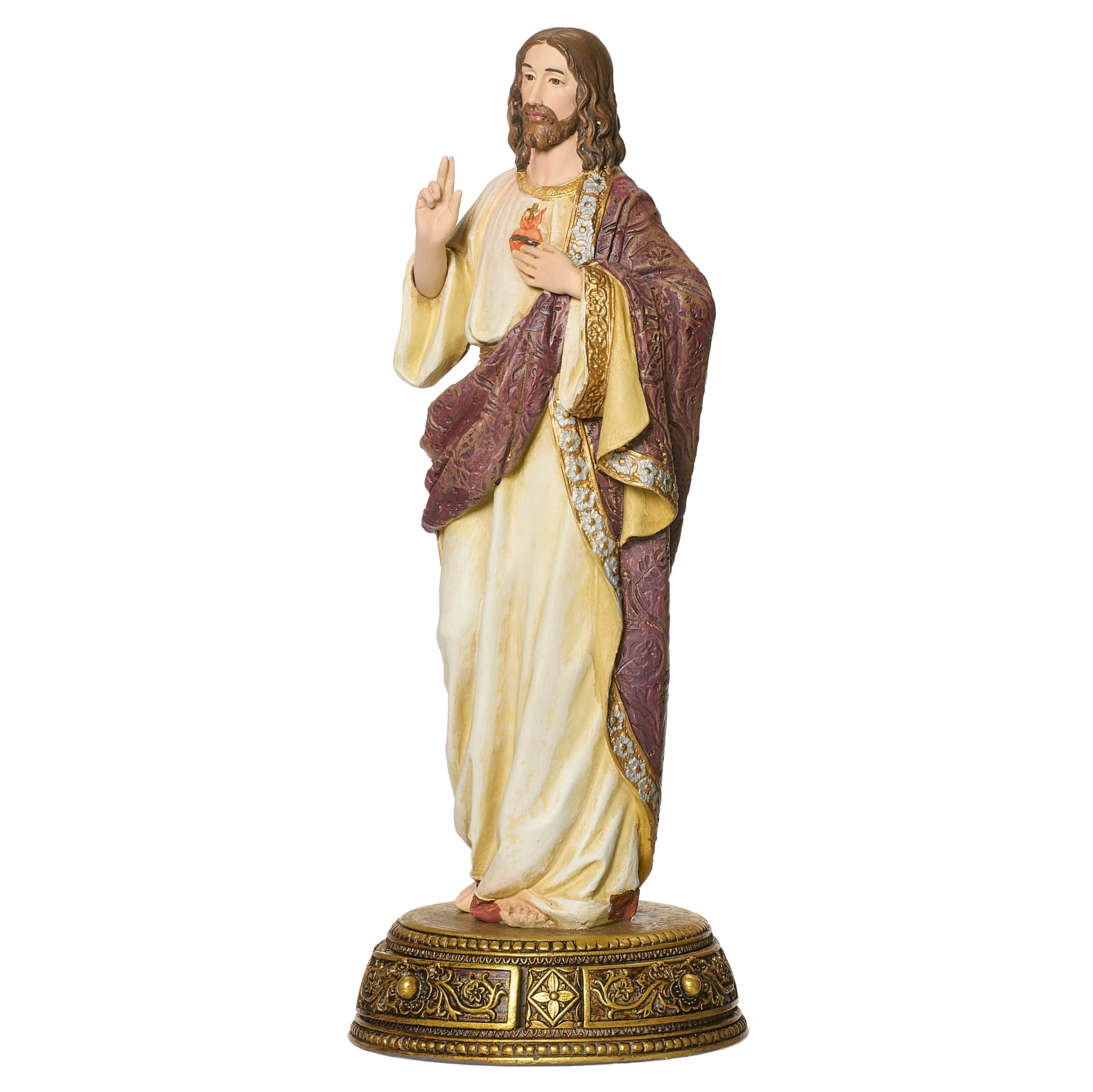 Joseph's Studio Heavenly Protectors Sacred Heart of Jesus Figure - Renaissance Collection - Image 4