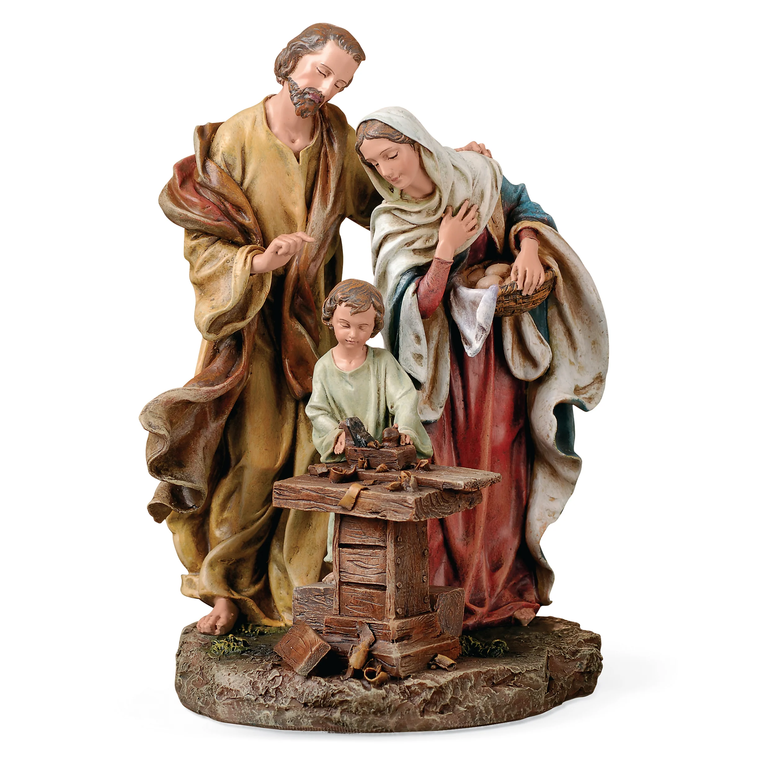 Joseph's Studio Holy Family in Carpenter Shop Figure - Renaissance Collection