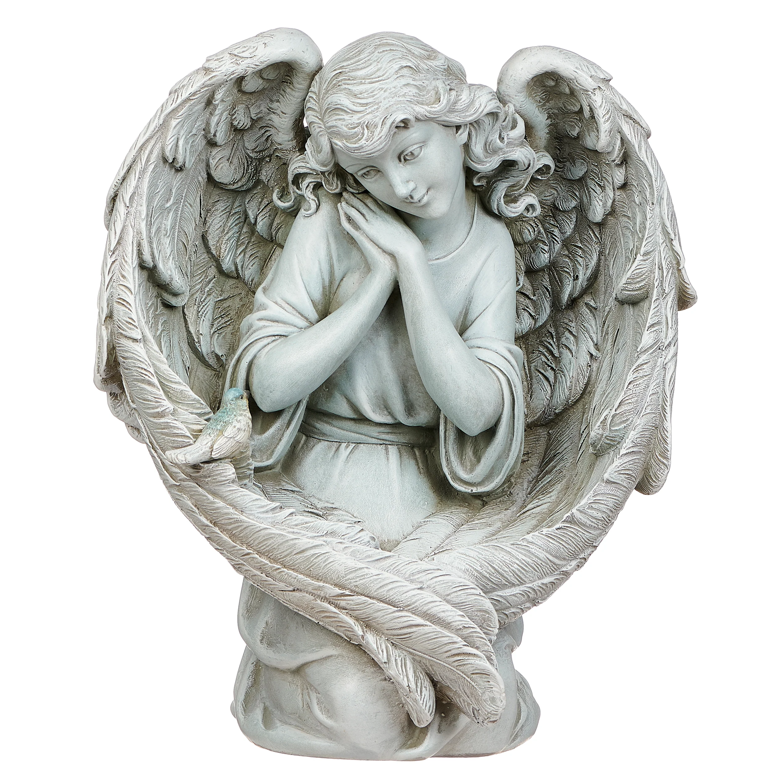 Joseph's Studio Kneeling Angel Bird Feeder Garden Statue - Image 5