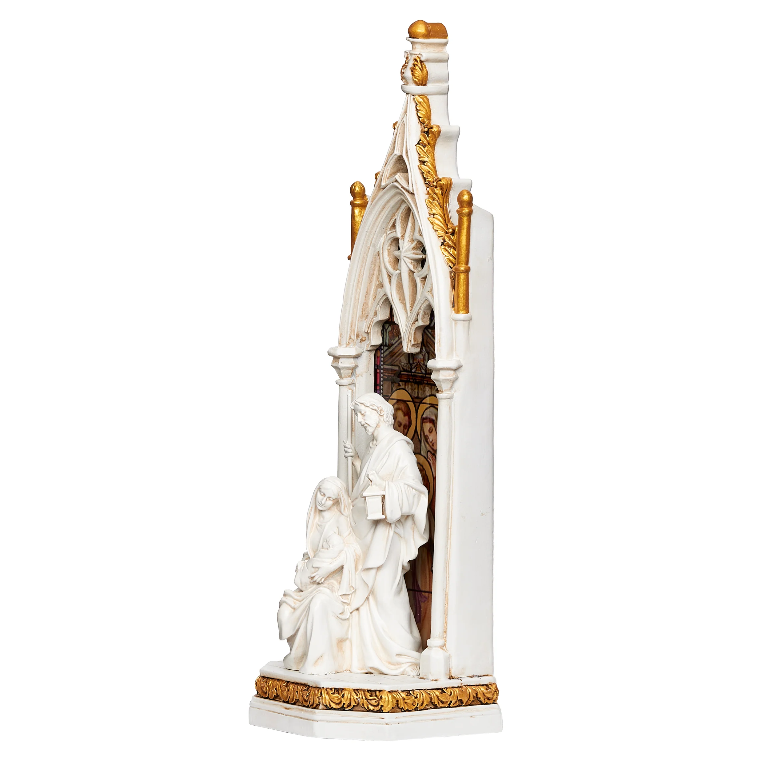 Joseph's Studio Lighted Holy Family Stained Glass Window Figure- Renaissance Collection - Image 5