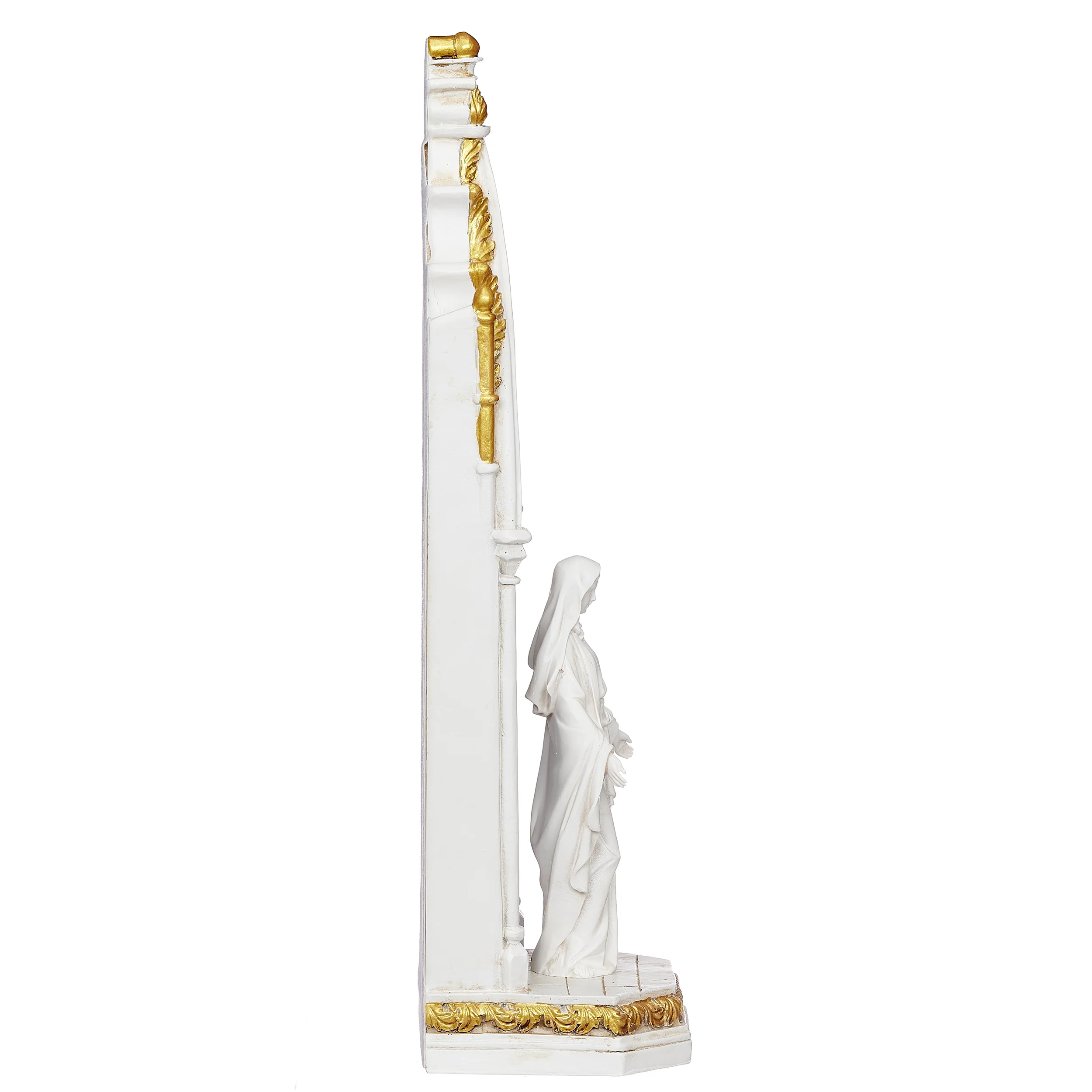 Joseph's Studio Lighted Our Lady of Grace Stained Glass Window Figure- Renaissance Collection - Image 2